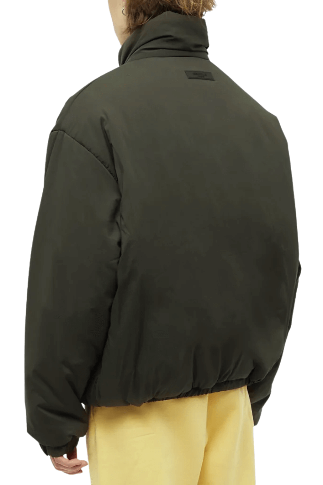Fear of God Essentials Nylon Puffer Jacket Khaki for men

