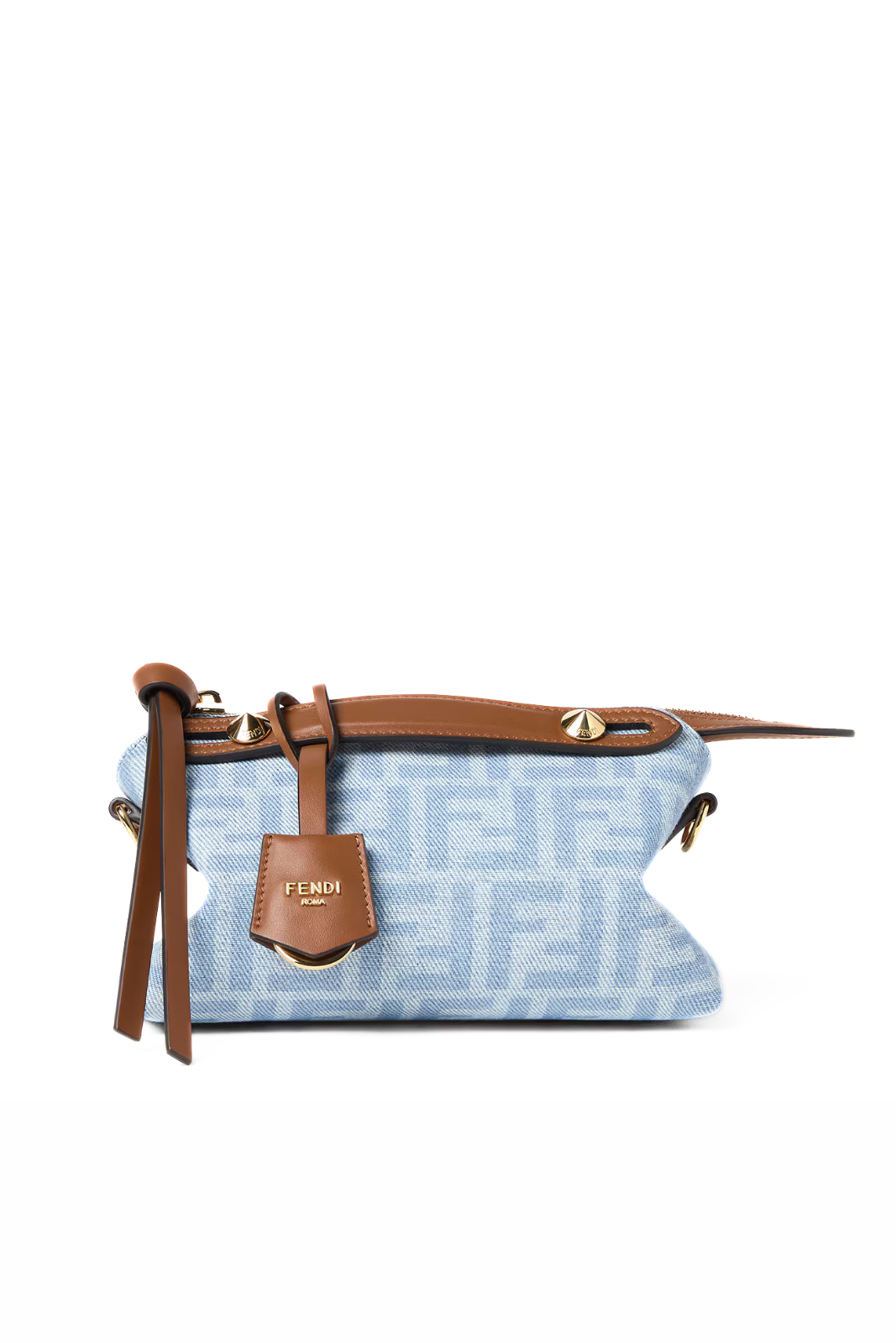 Fendi By The Way Soft Mini Light blue FF denim mini-bag