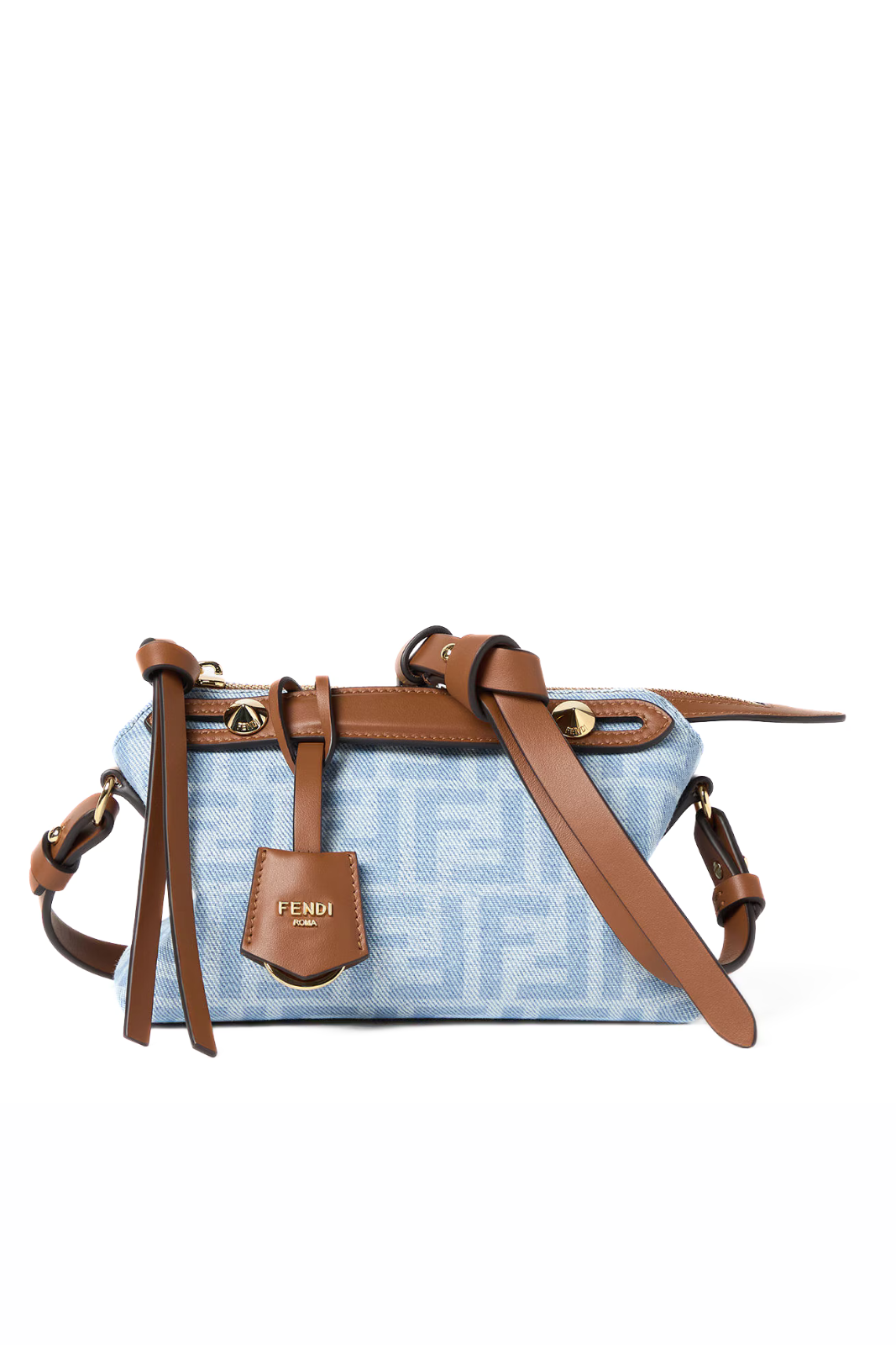 Fendi By The Way Soft Mini Light blue FF denim mini-bag