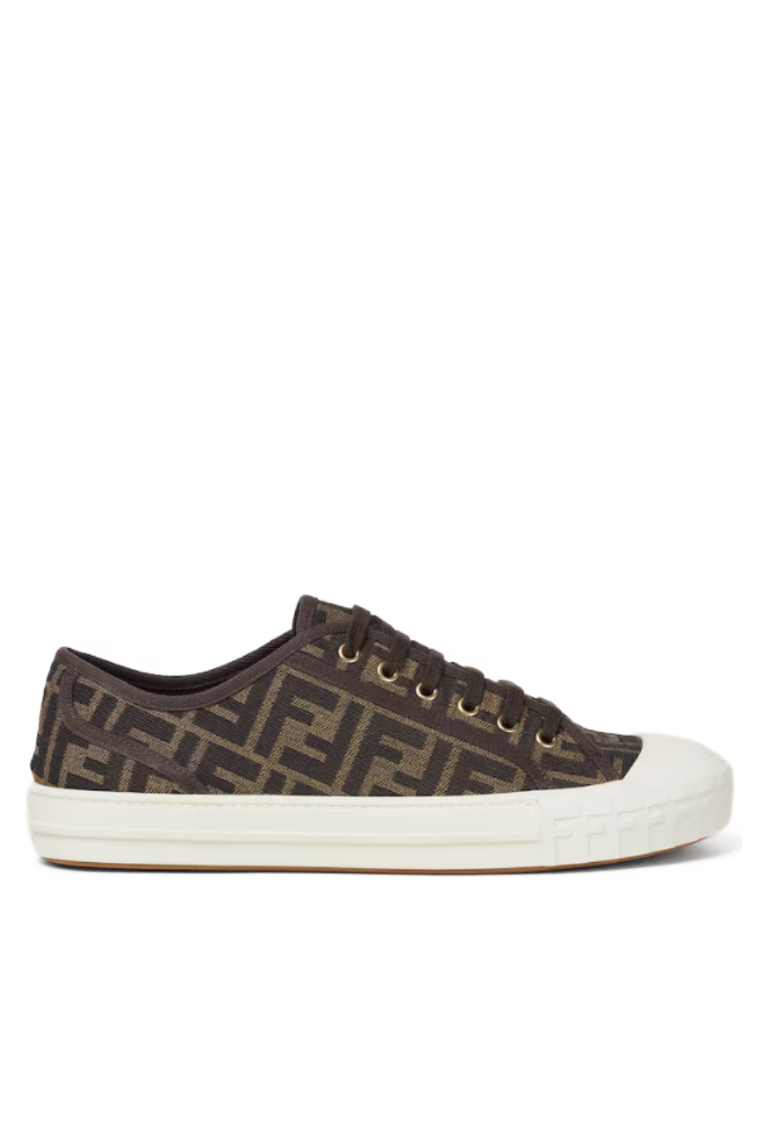 Fendi Domino FF jacquard fabric low-tops