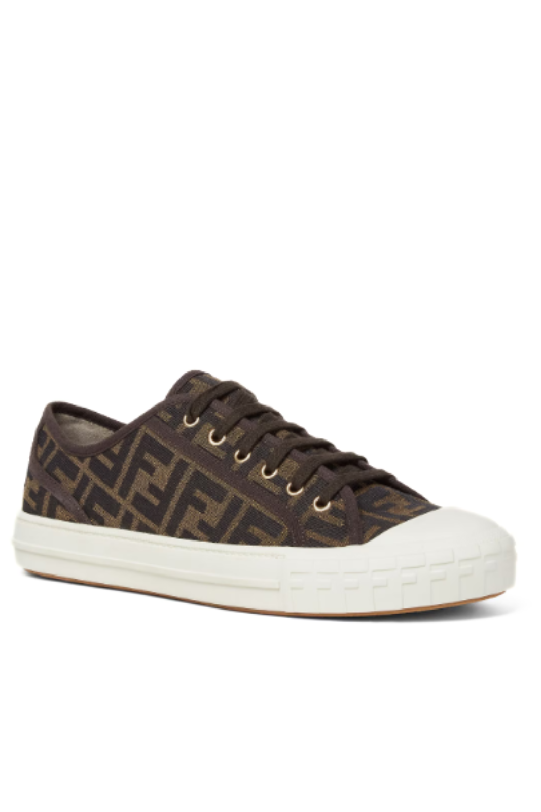 Fendi Domino FF jacquard fabric low-tops