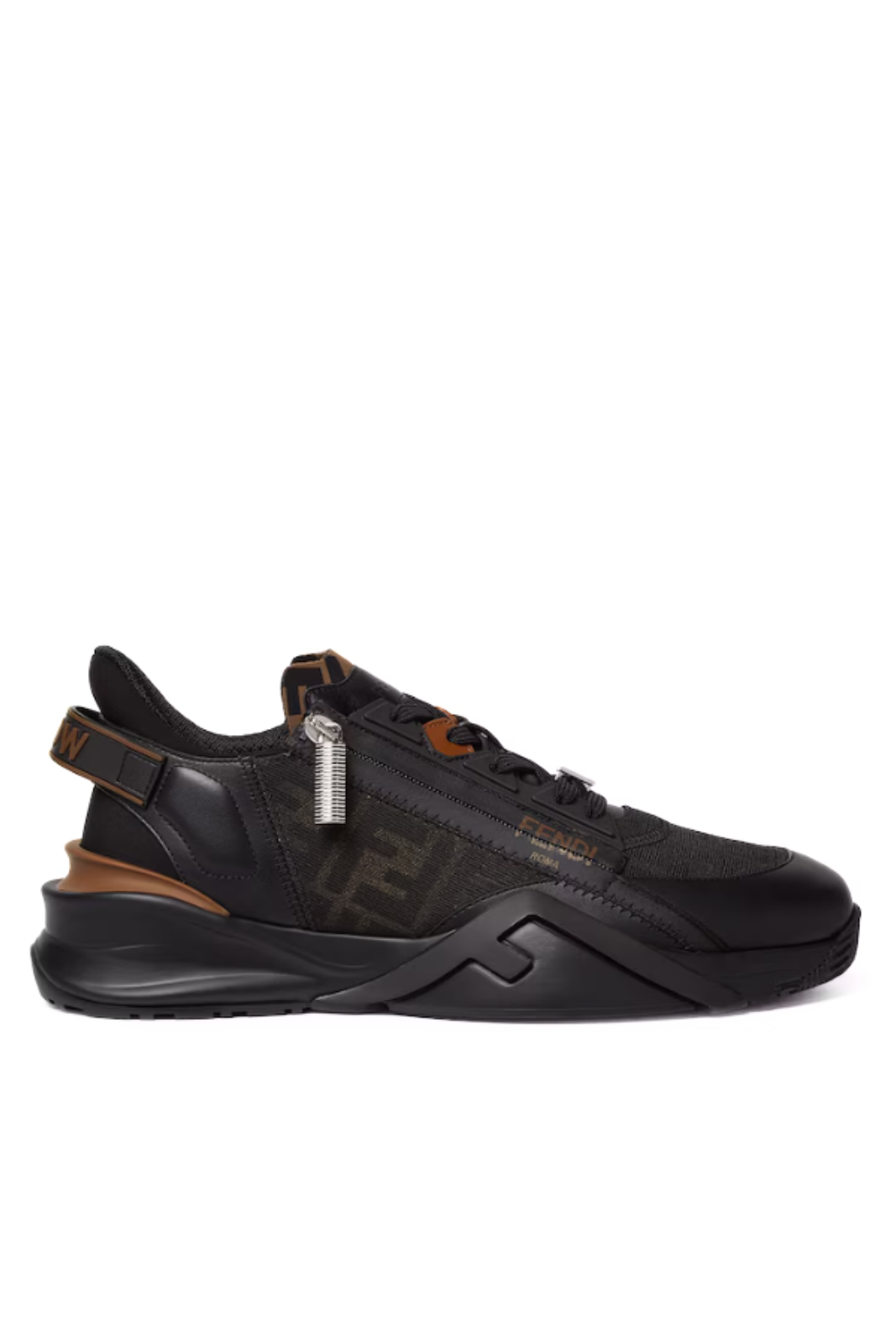Fendi Flow Sneakers Black leather low-tops