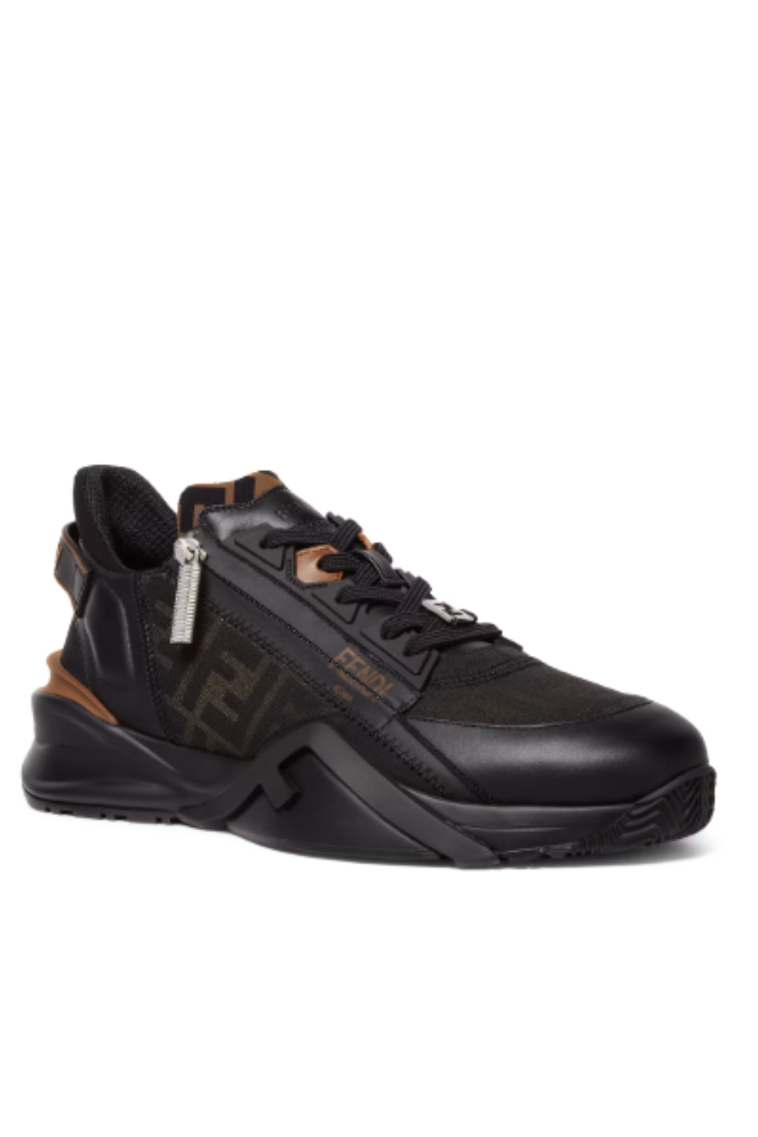 Fendi Flow Sneakers Black leather low-tops