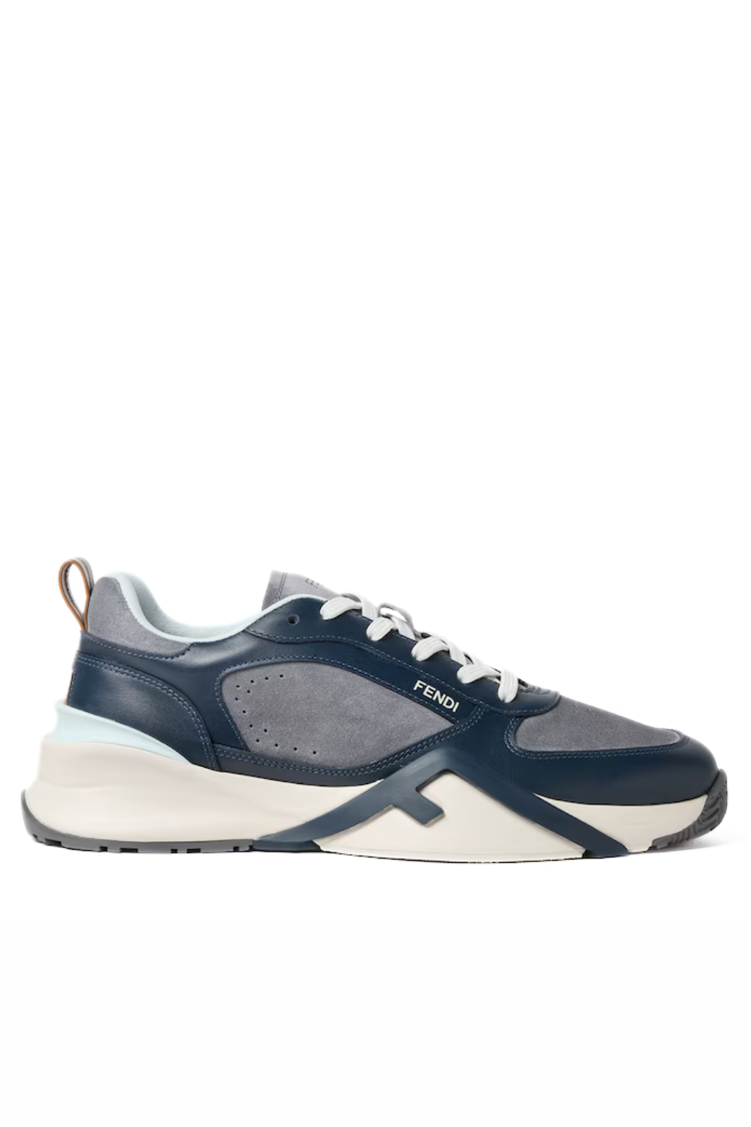 Fendi Flow Trainers Dark blue leather low-tops