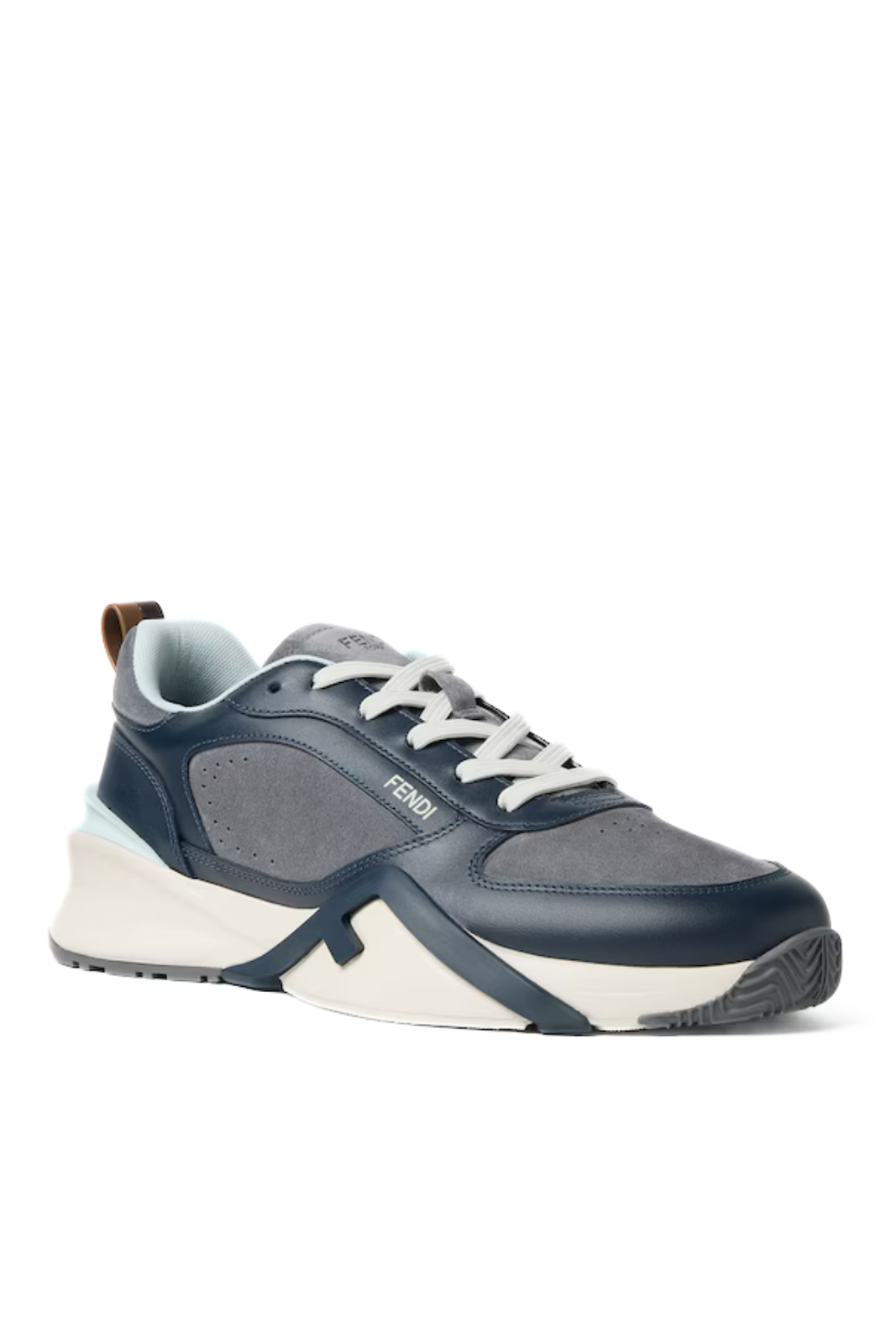 Fendi Flow Trainers Dark blue leather low-tops