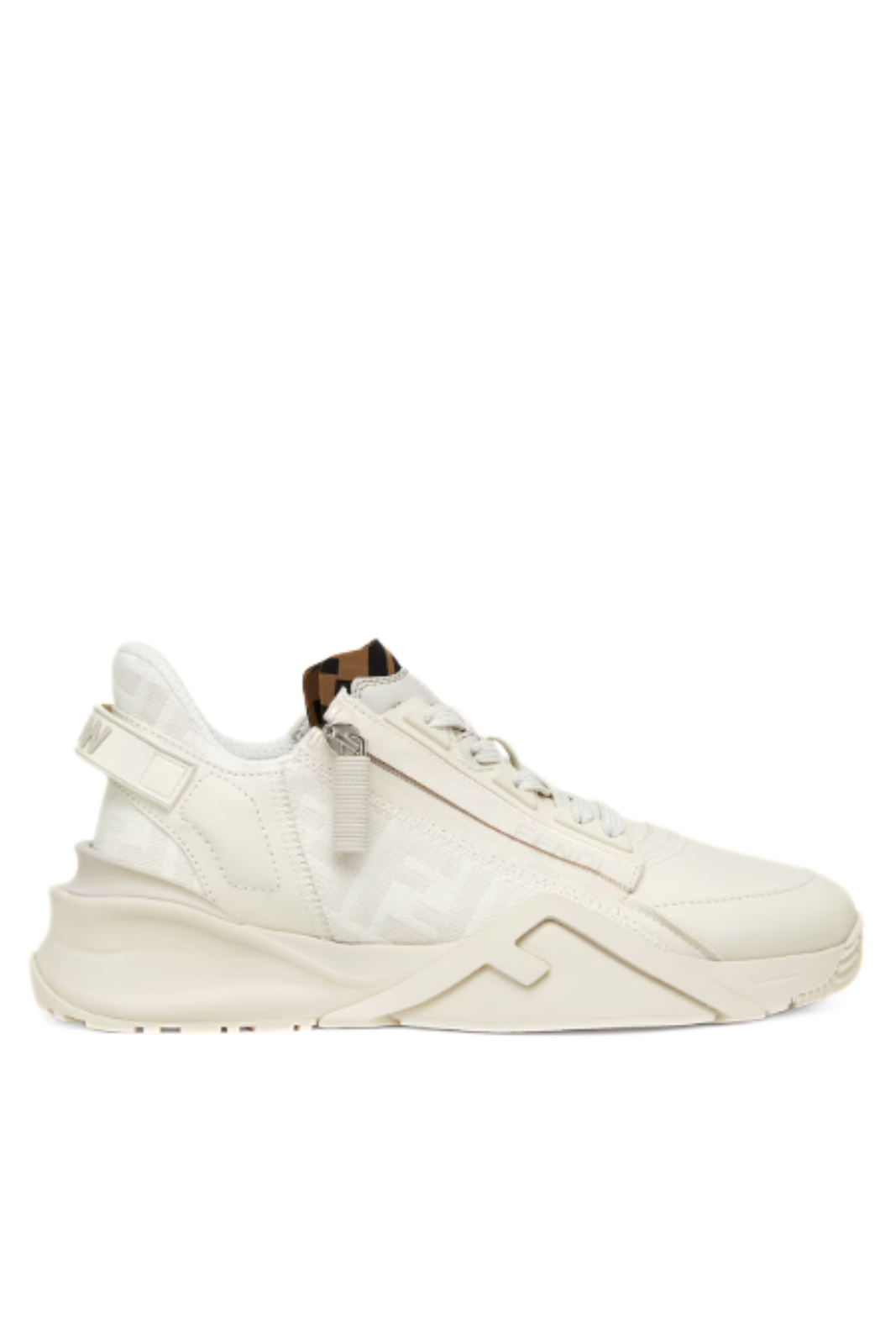 Fendi Flow White leather low-tops