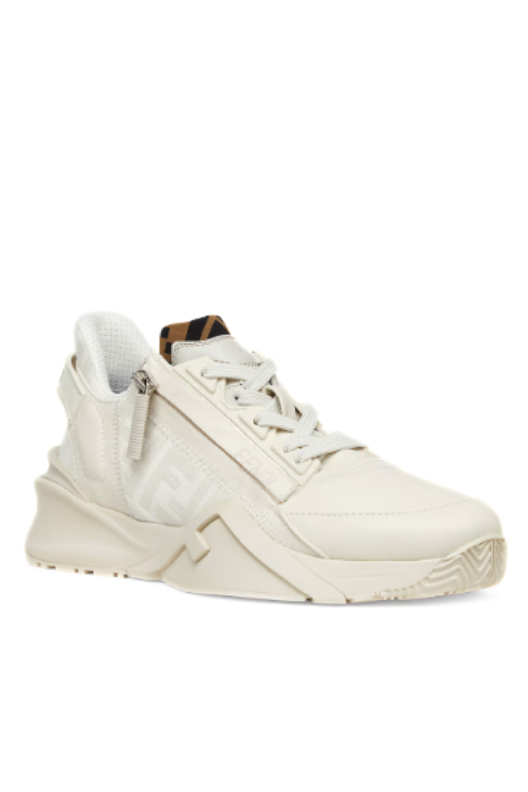 Fendi Flow White leather low-tops