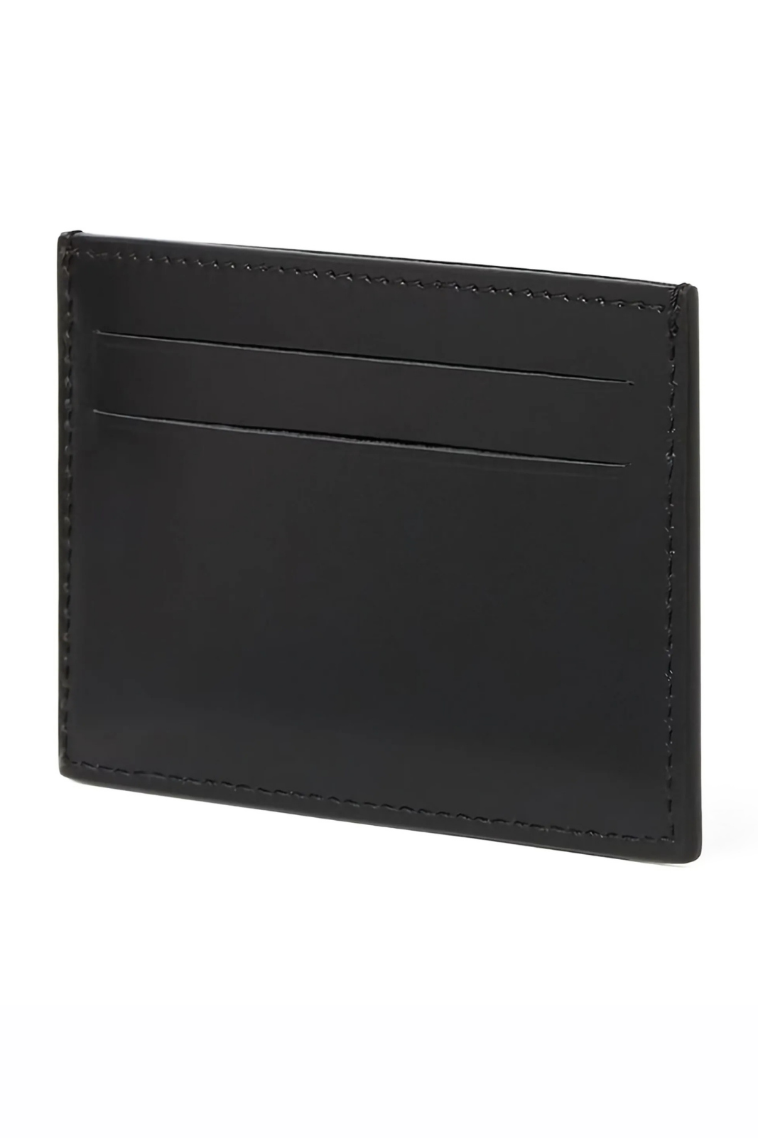Fendi logo-plaque leather cardholder Black