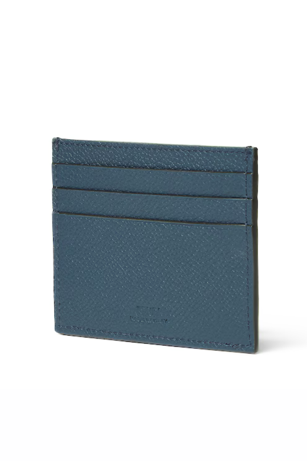 Fendi Lui Card Holder Blue and sellier brown leather card case