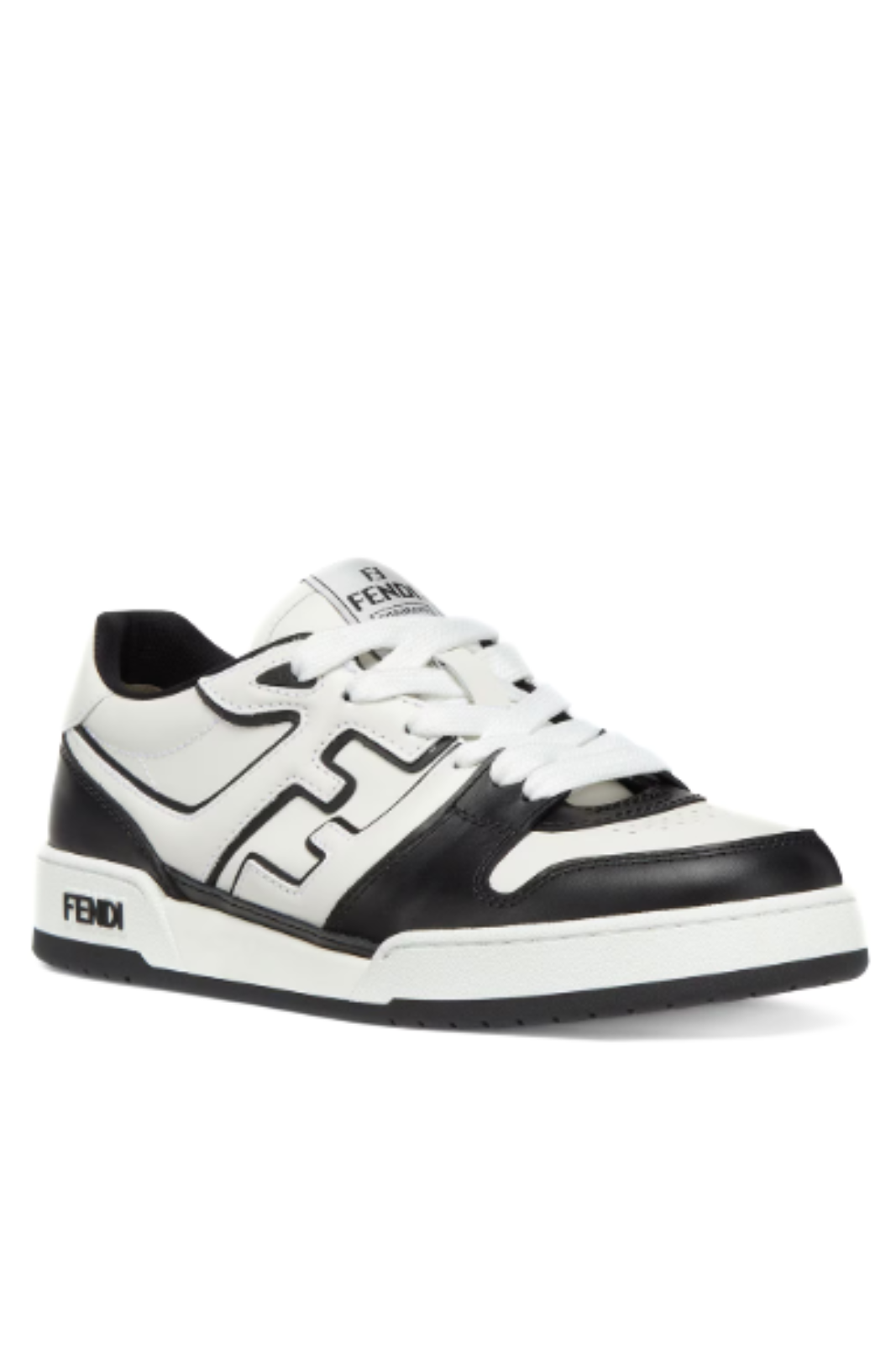 Fendi Match Sneakers Black leather low-tops for men