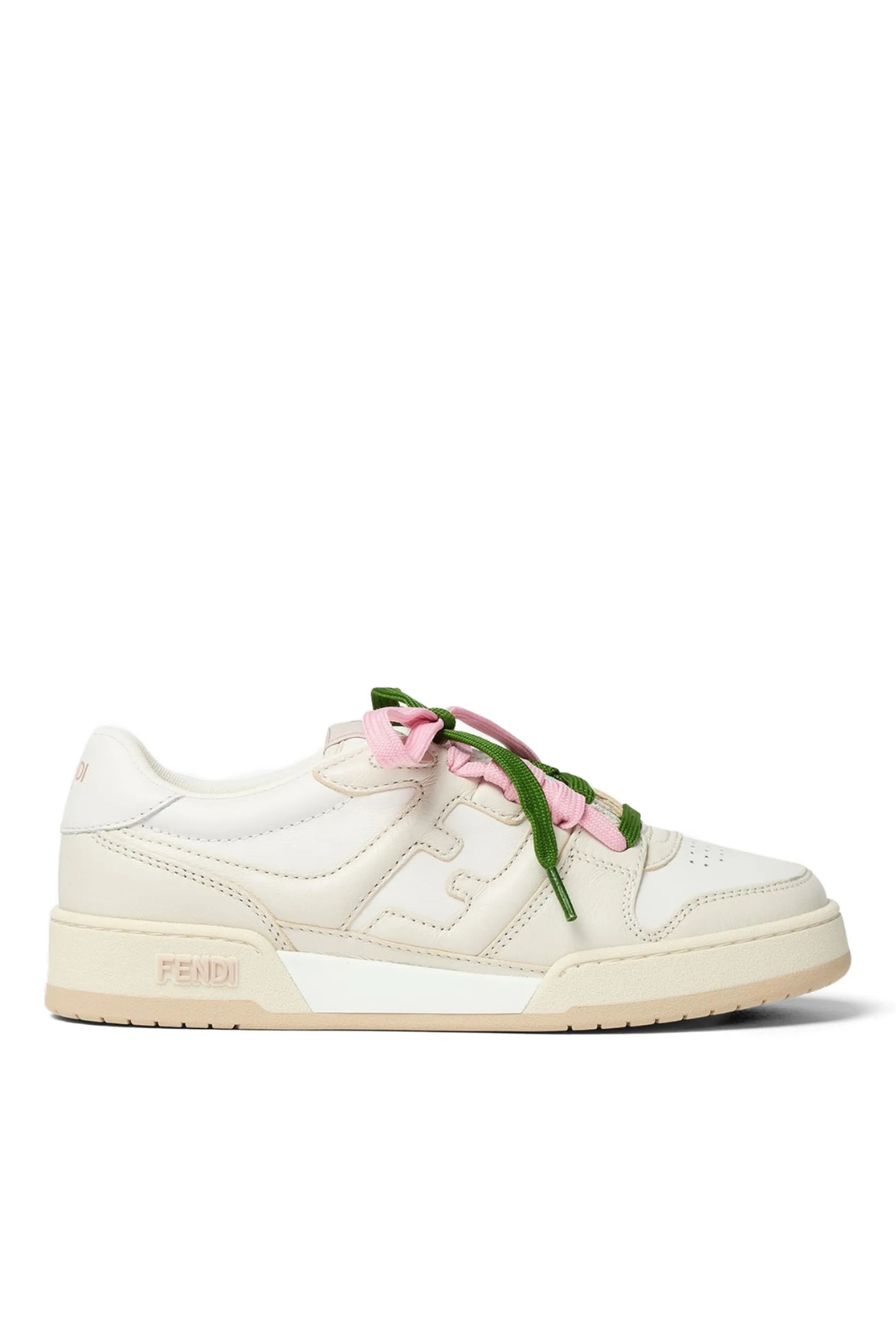Fendi Match Woman White leather low-tops