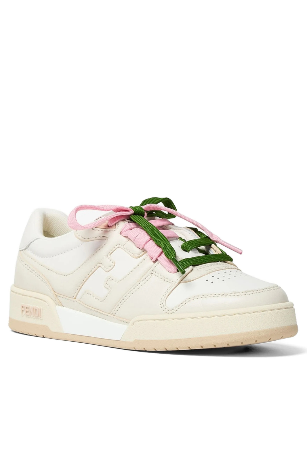 Fendi Match Woman White leather low-tops