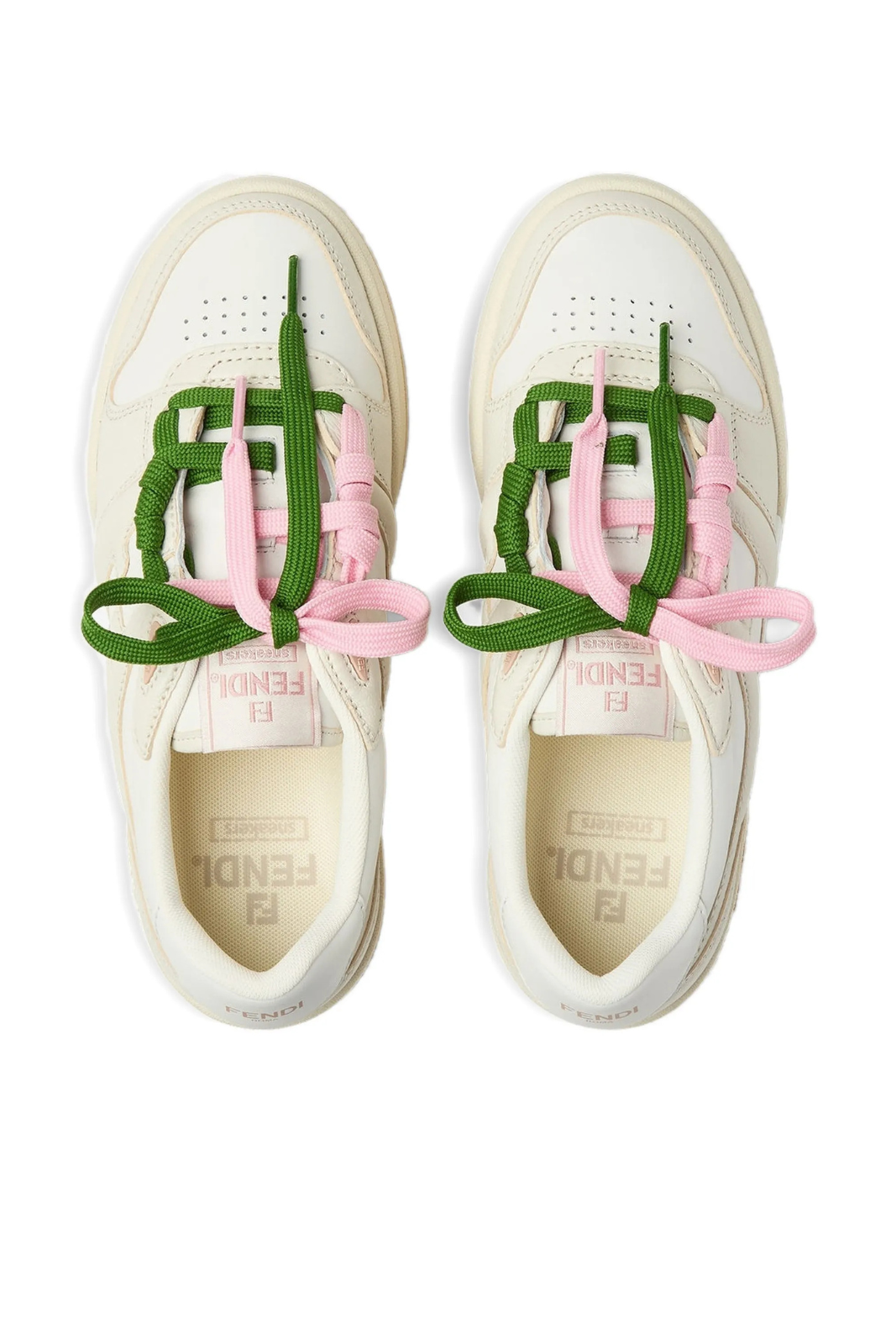 【M3】FENDI キャミソール Fendi Match Woman White leather low-tops | Exclusiv la Finery Boutique
