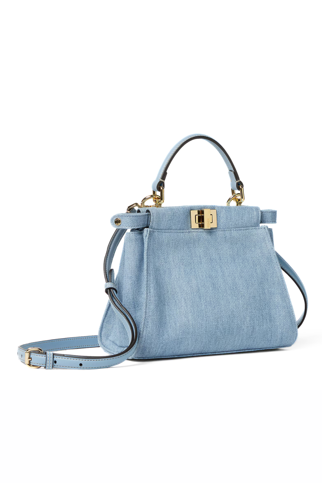 Fendi Peekaboo Mini Light blue denim bag