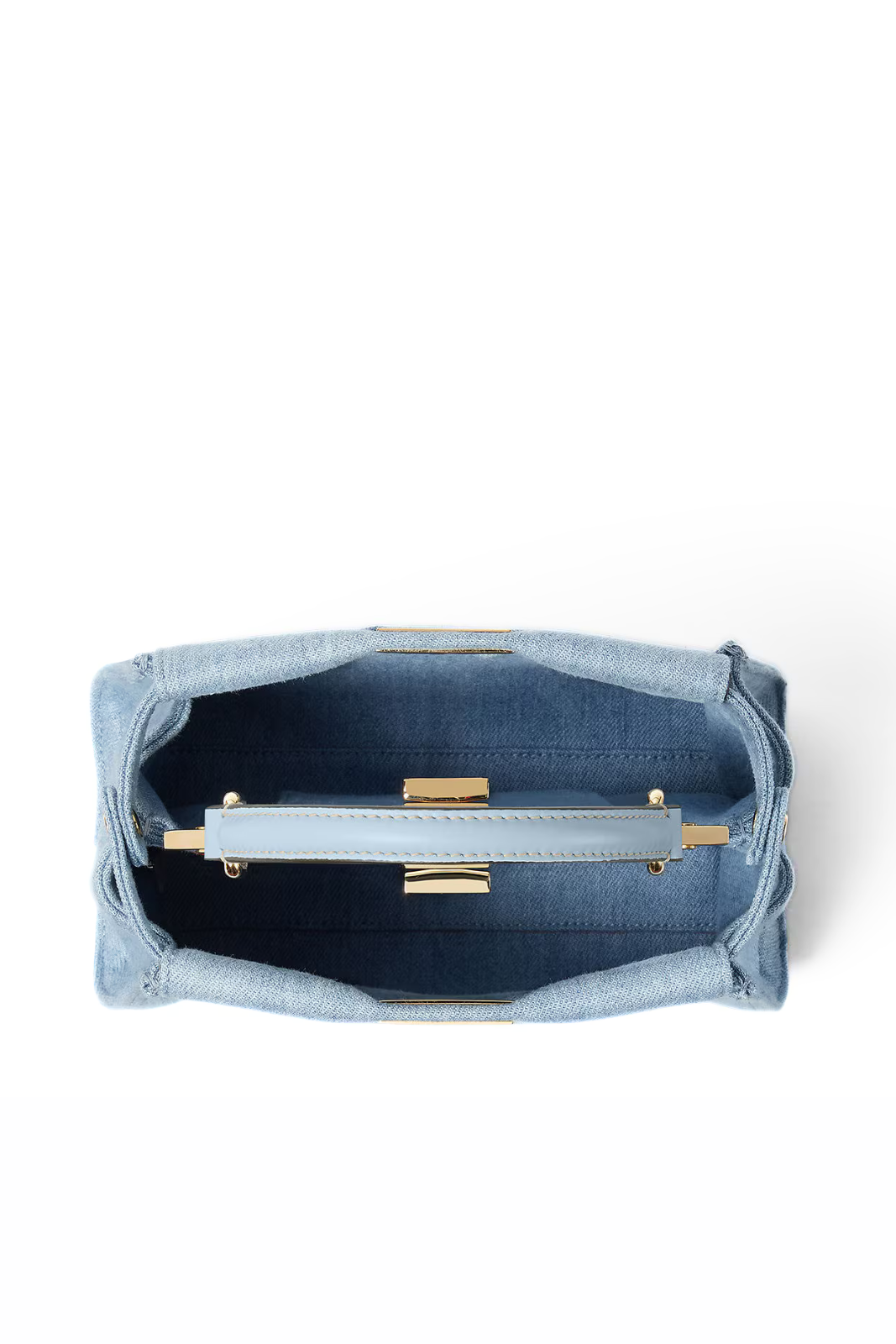Fendi Peekaboo Mini Light blue denim bag