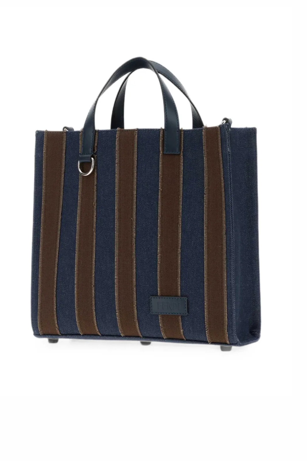 Fendi Pequin tote bag Blue Brown
