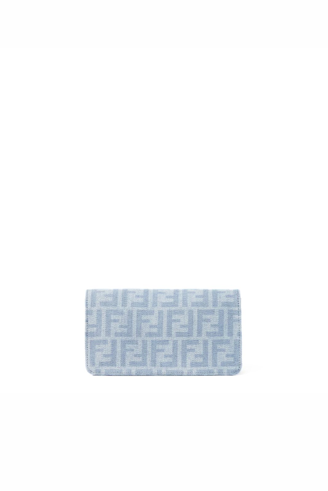 Fendi Wallet On Chain Baguette Light Blue FF Denim