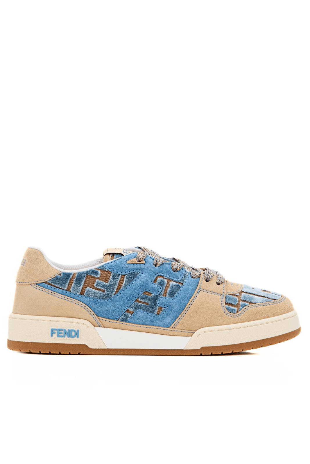 Fendi Woman Sneakers All-over monogram beige blue