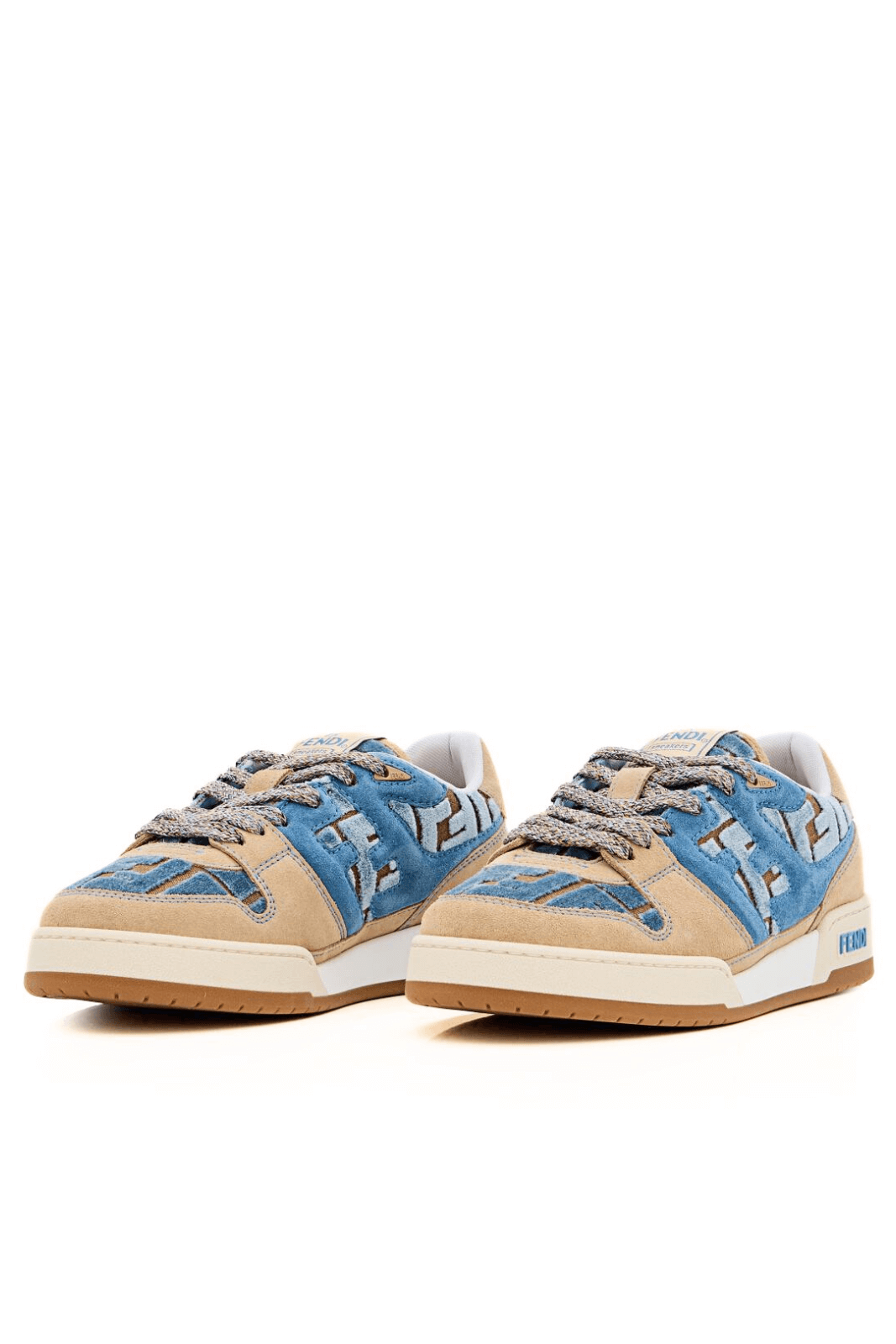 Fendi Woman Sneakers All-over monogram beige blue
