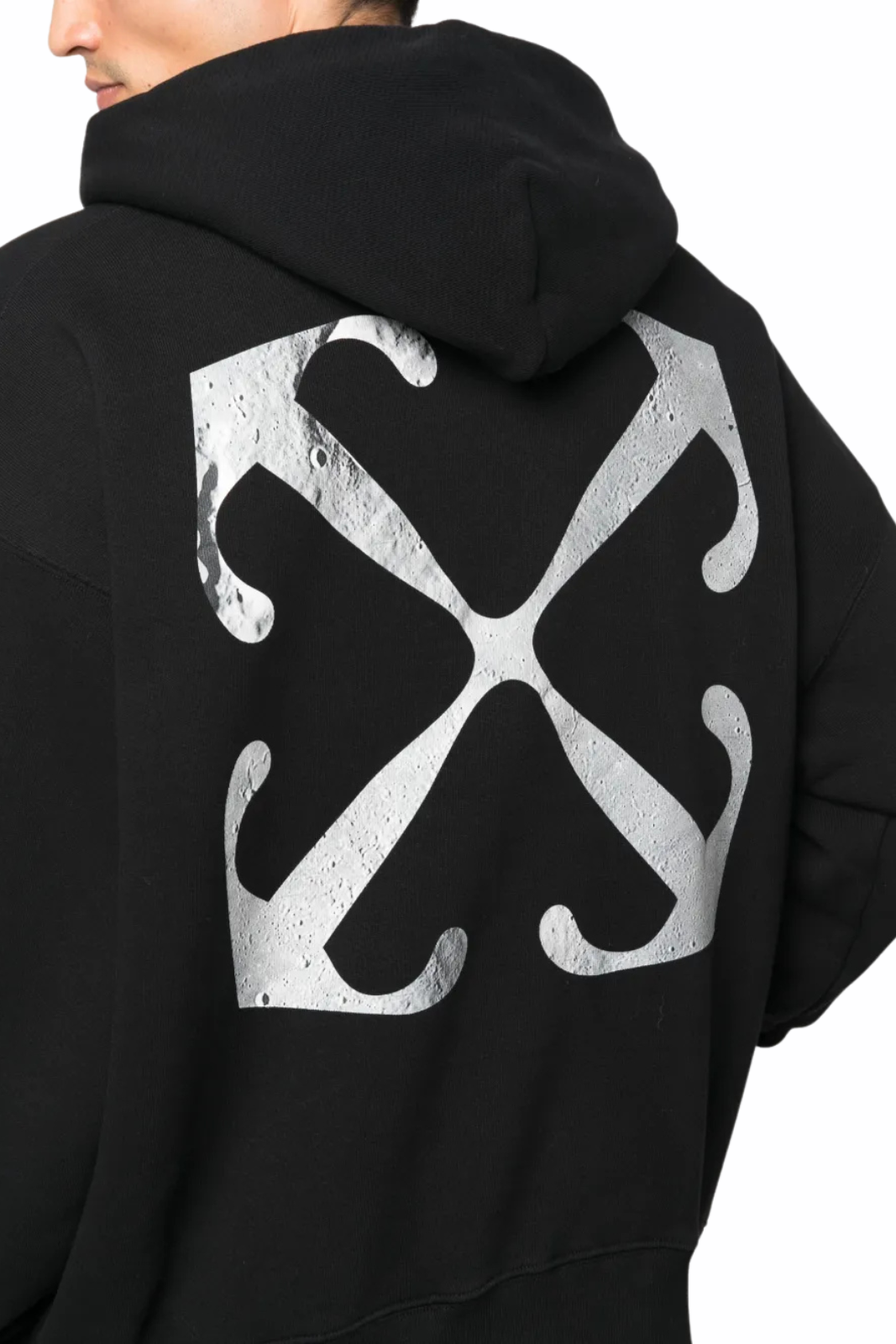 Off-White logo-print long-sleeve hoodie back
