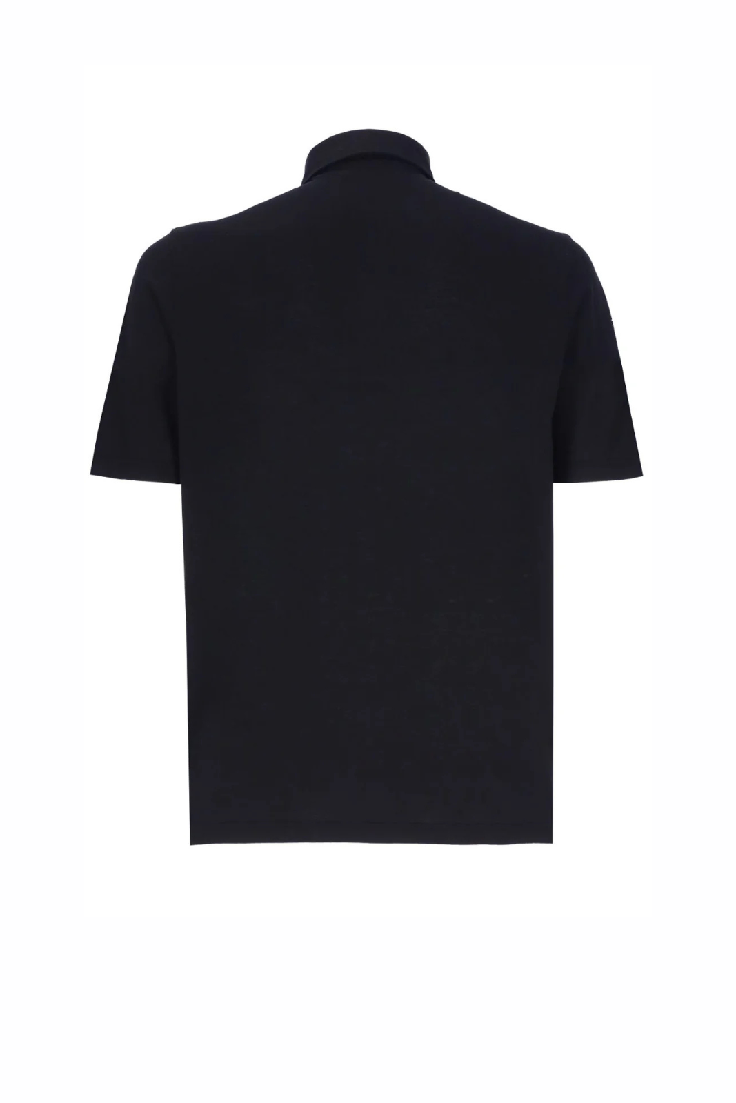 Filippo De Laurentiis Polo in crepe Black T-shirt
