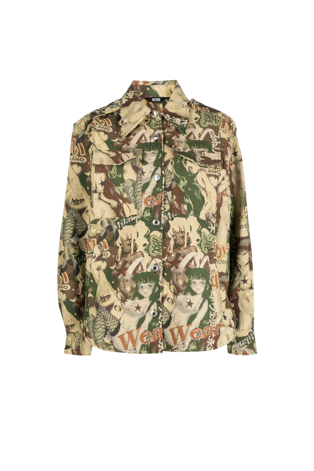 GCDS Hentai jacquard-pattern shirt jacket for Men