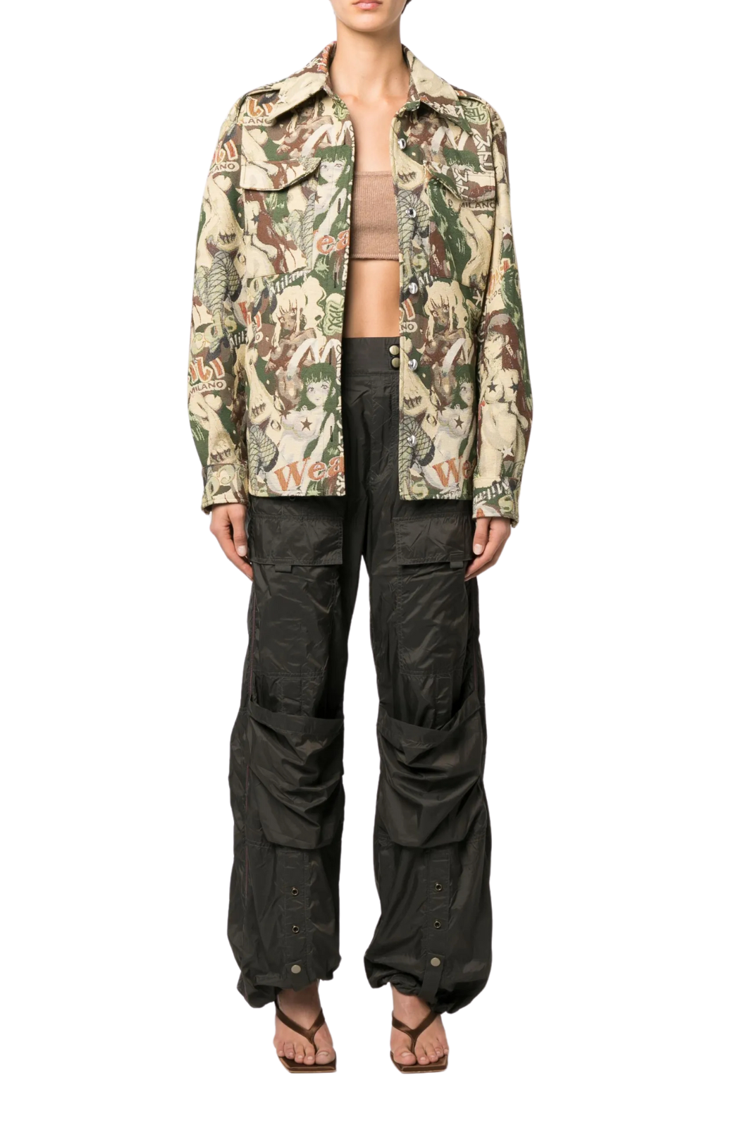GCDS Hentai jacquard-pattern shirt jacket for Men