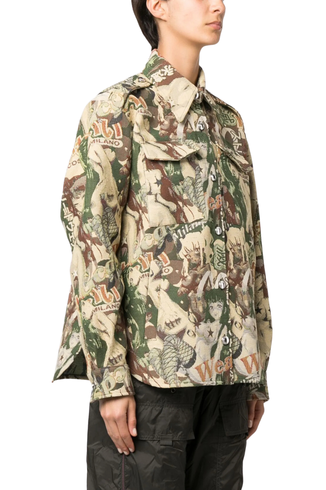 GCDS Hentai jacquard-pattern shirt jacket for Men