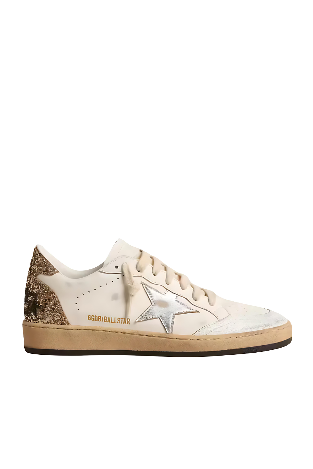 Golden Goose Ball Star with metallic leather star and glitter heel tab