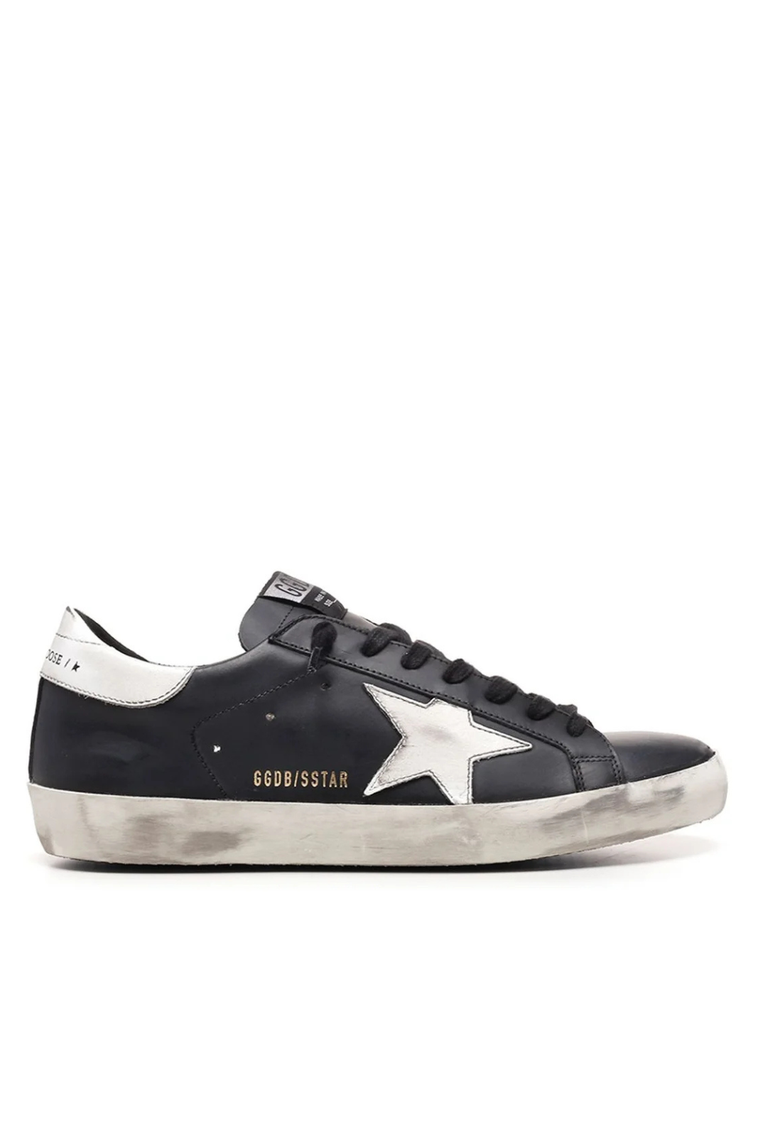 Golden ｜SNEAKERS (GMF00197 F000537 10283) Men's Purestar with leather star and black leather heel tab