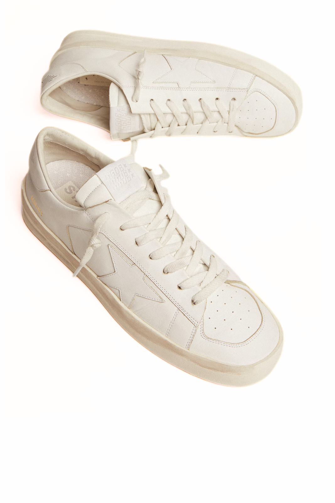 Golden Goose Men's Stardan in white leather Sneakers