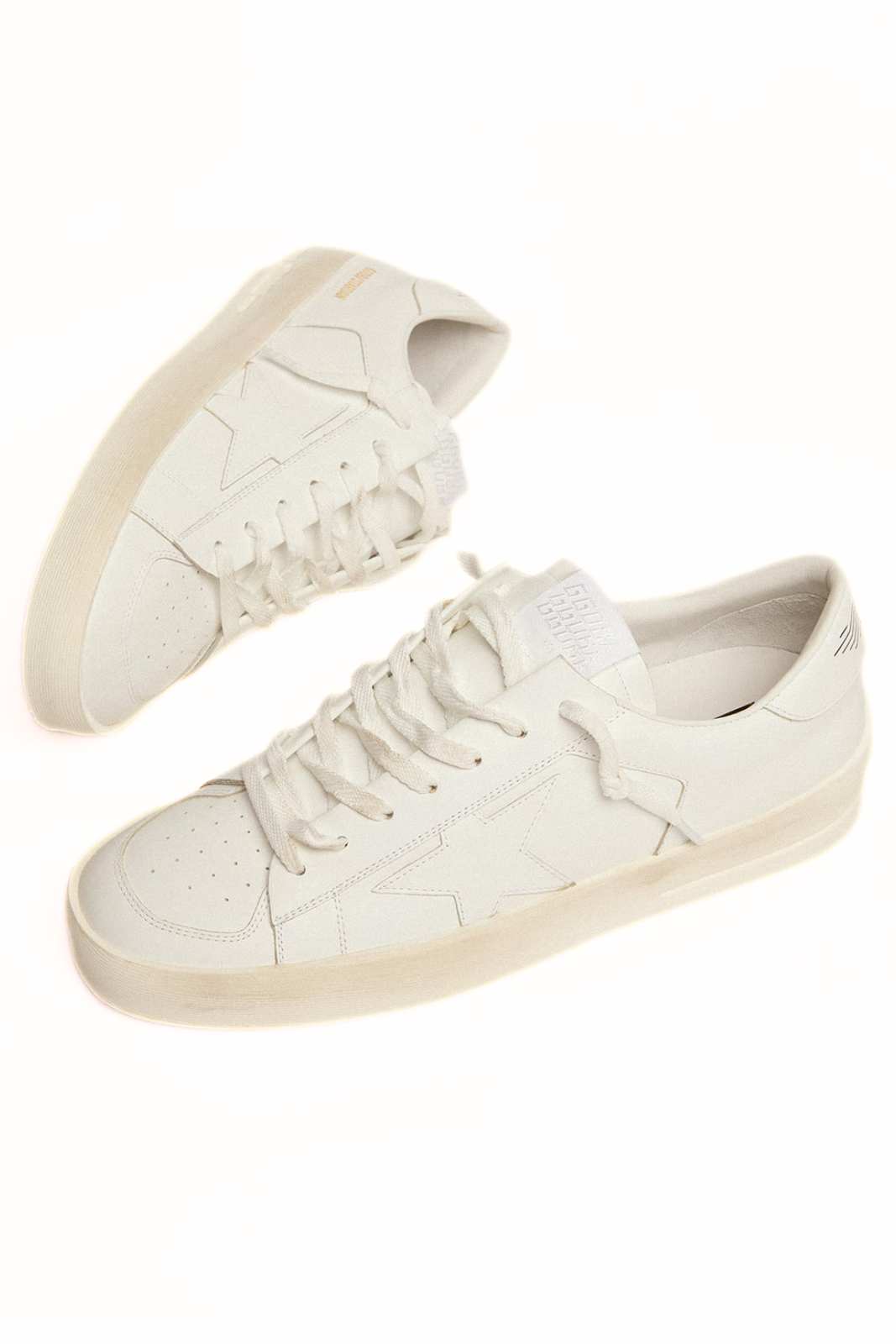 Golden Goose Men's Stardan in white leather Sneakers