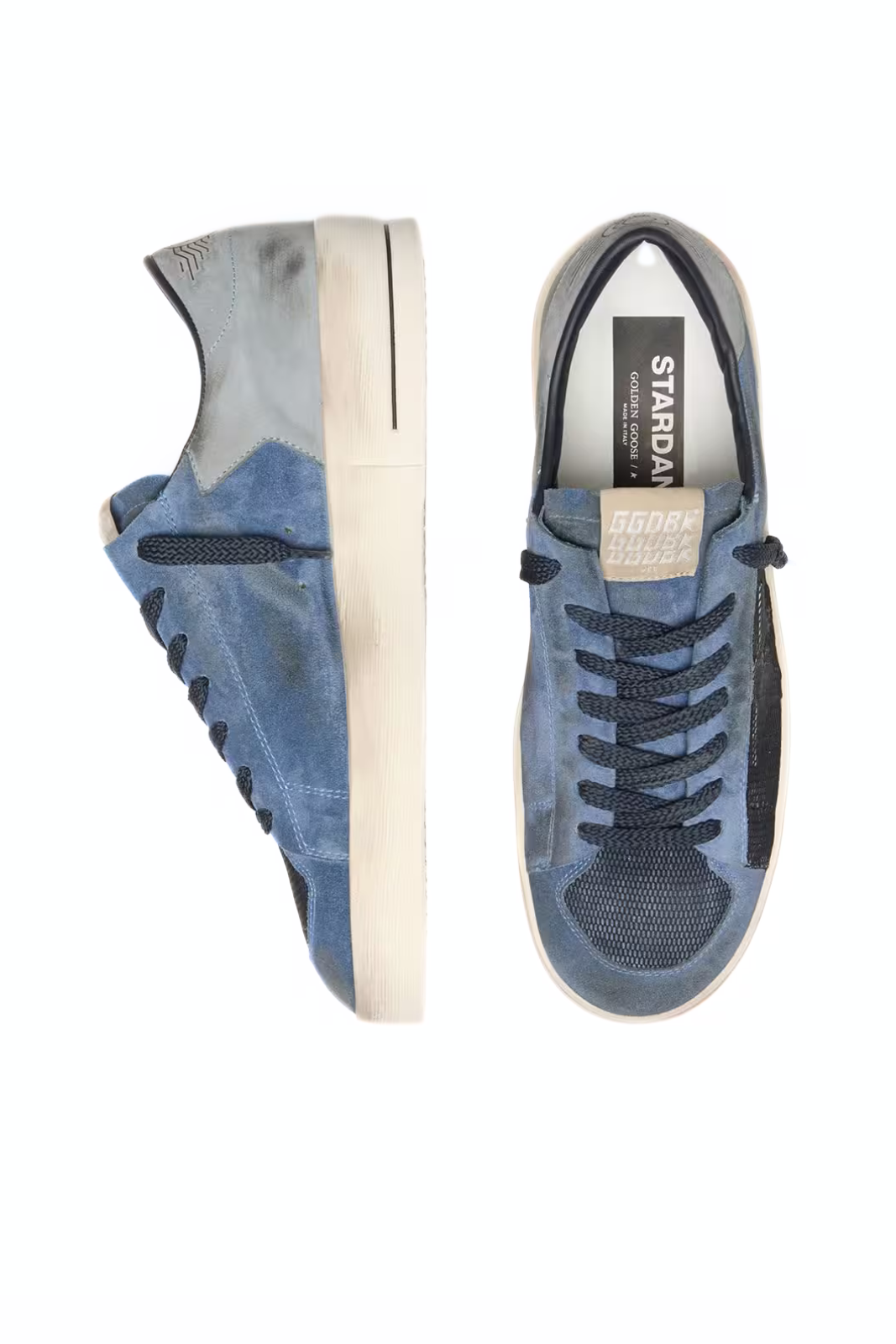 Golden Goose Men’s Stardan in blue suede with white star