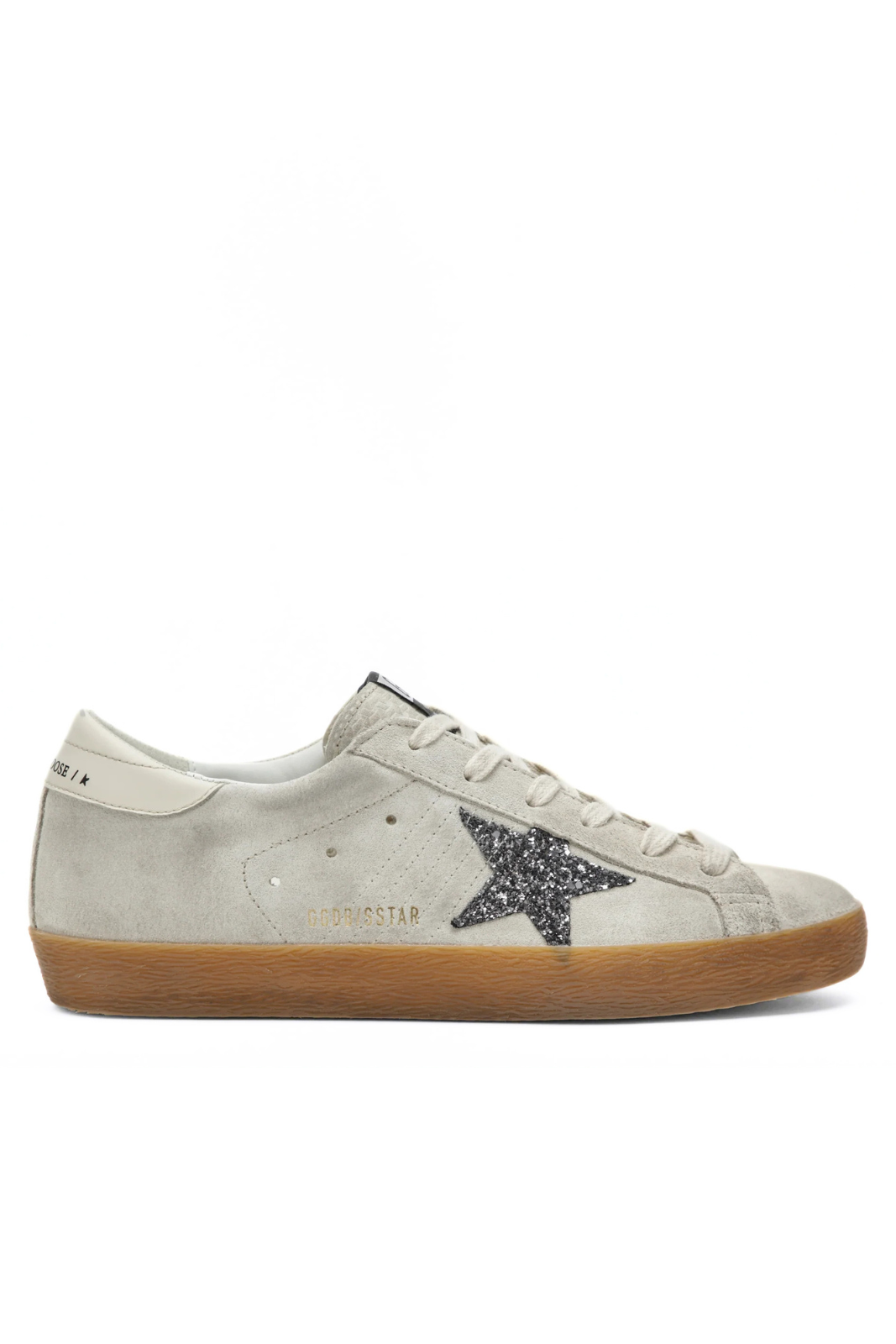 Golden Goose Super-Star sneakers in pearl with glitter star