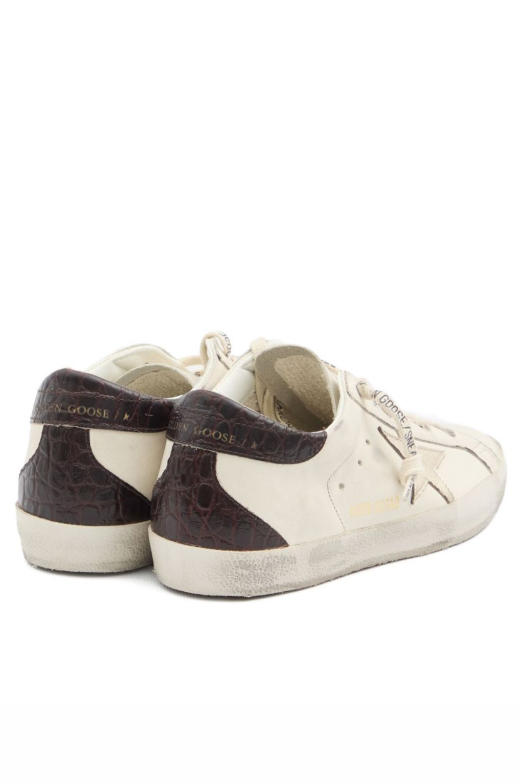 Golden Goose White Super-Star crocodile-effect sneakers women