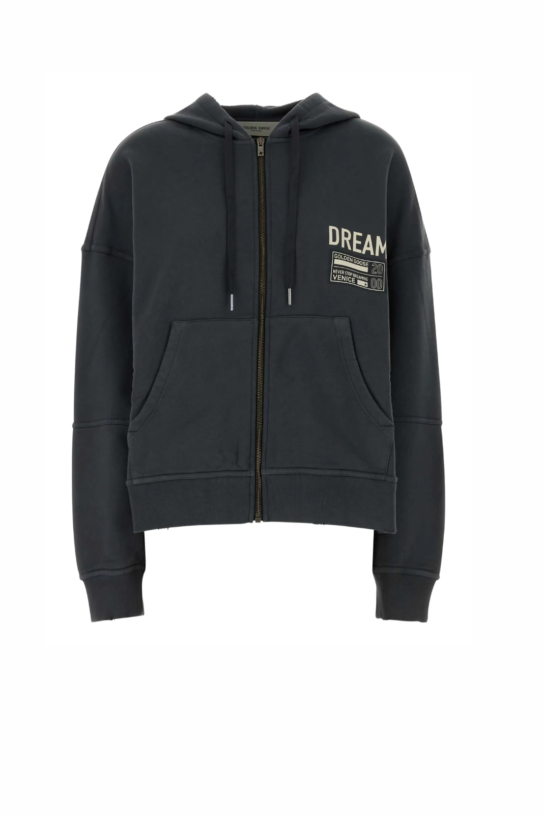 Golden Goose Journey zip-up hoodie dark grey