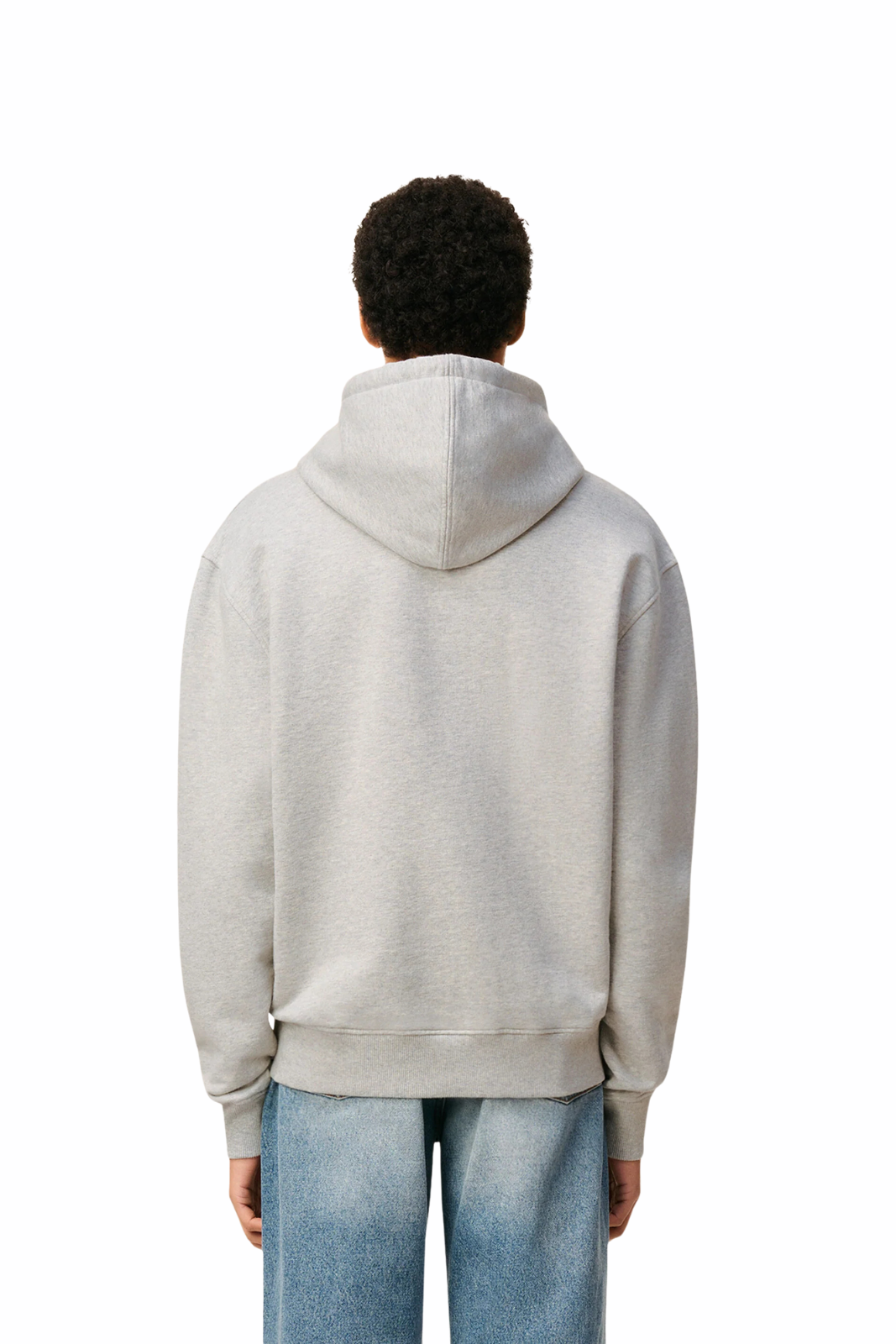 Ami Paris Ami de Coeur Grey Cotton Hoodie
