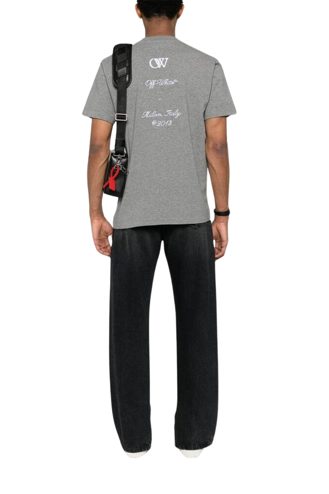 Off-White Grey Logo Patch t-shirt for men