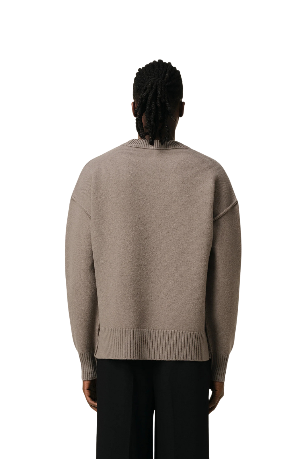 Ami Paris Taupe Wool Ami de Coeur Sweater