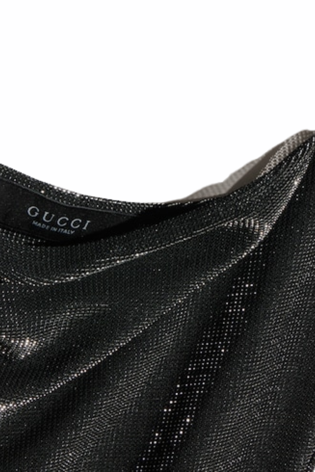 Gucci Jersey top with iridescent effect Black