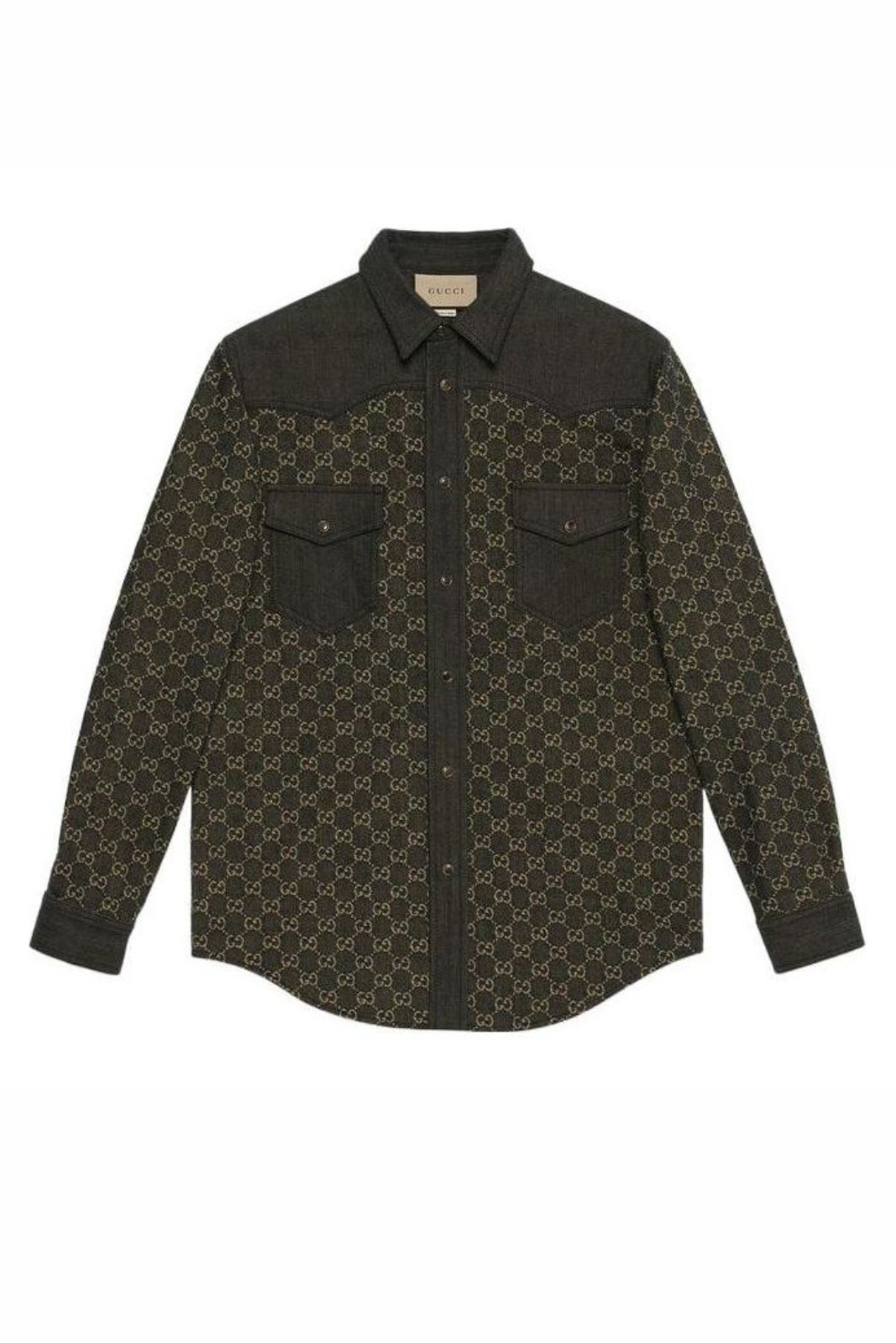 Gucci GG Jacquard Denim Shirt Black