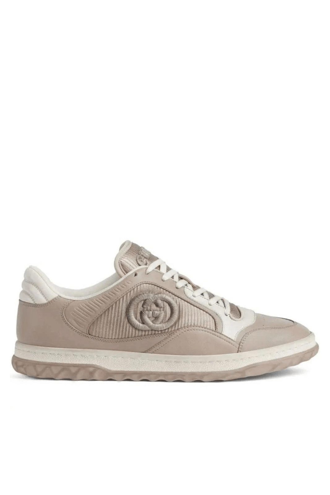 Gucci Logo Embroidered Low-top Sneakers Nude