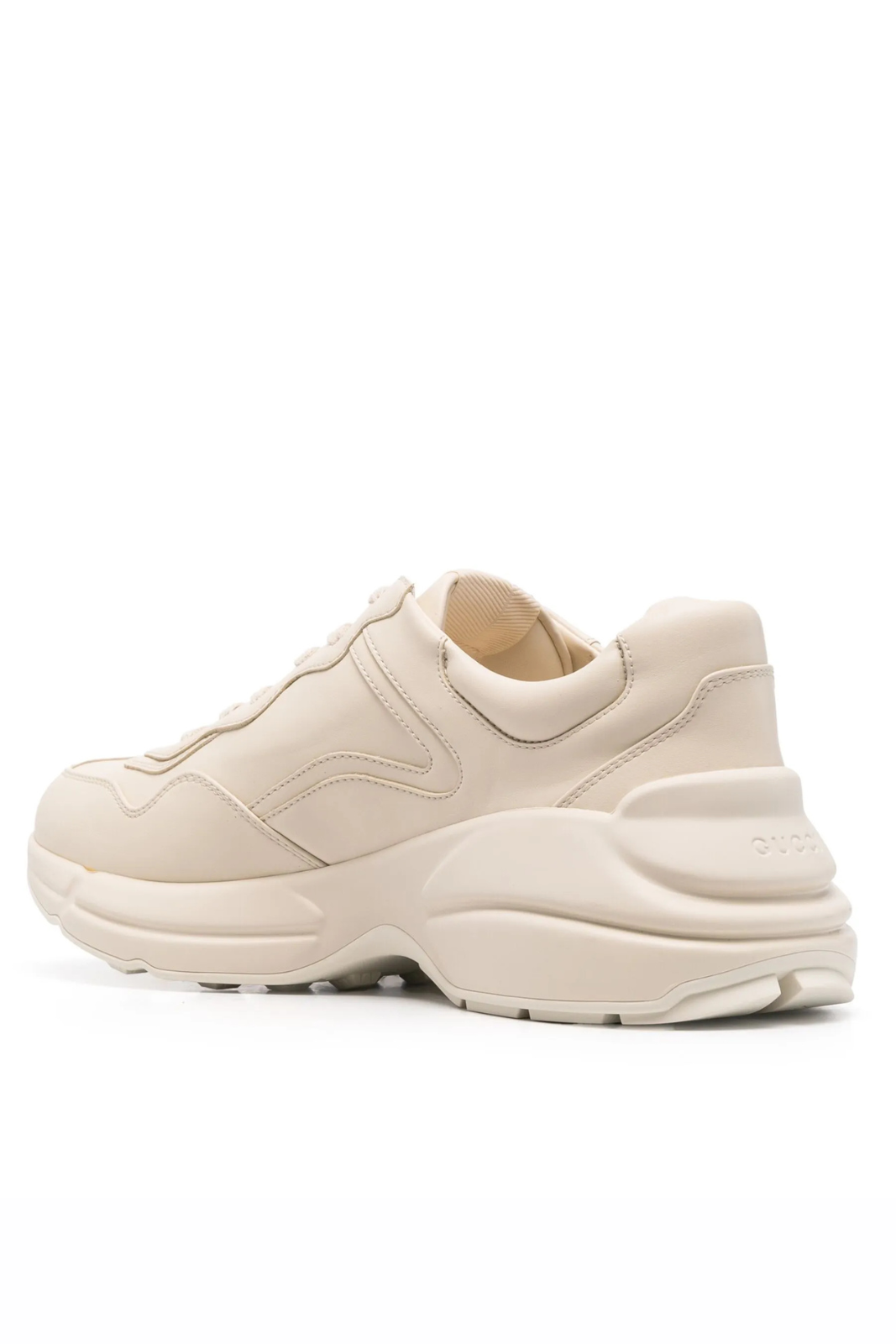 Gucci Beige Red logo-print sneakers