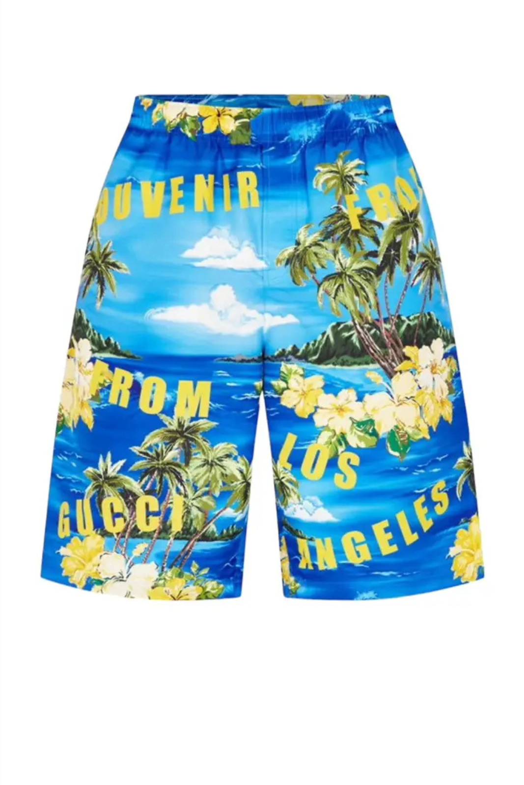Gucci Poplin Shorts Blue Yellow