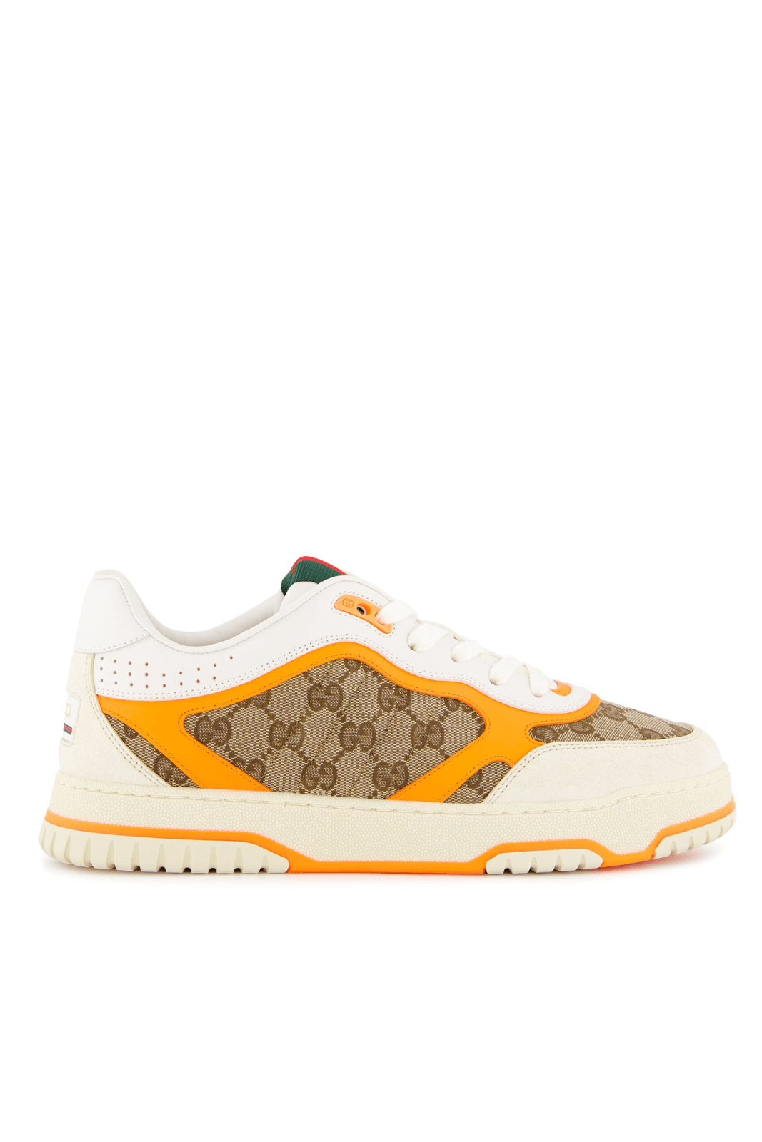 Gucci Re-Web panelled man sneakers White Beige Orange