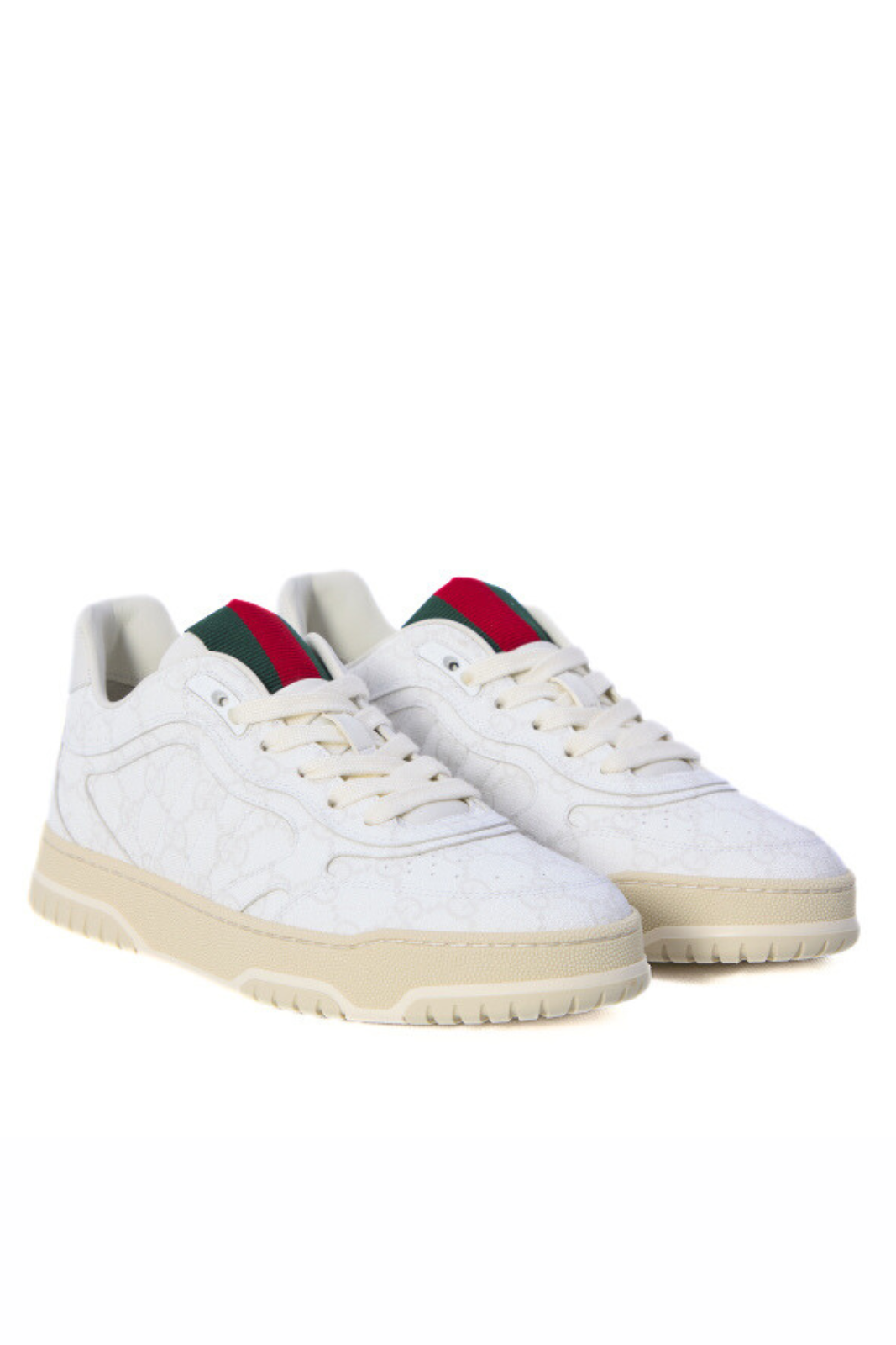 Gucci Re-Web sneakers in beige and white GG Supreme canvas