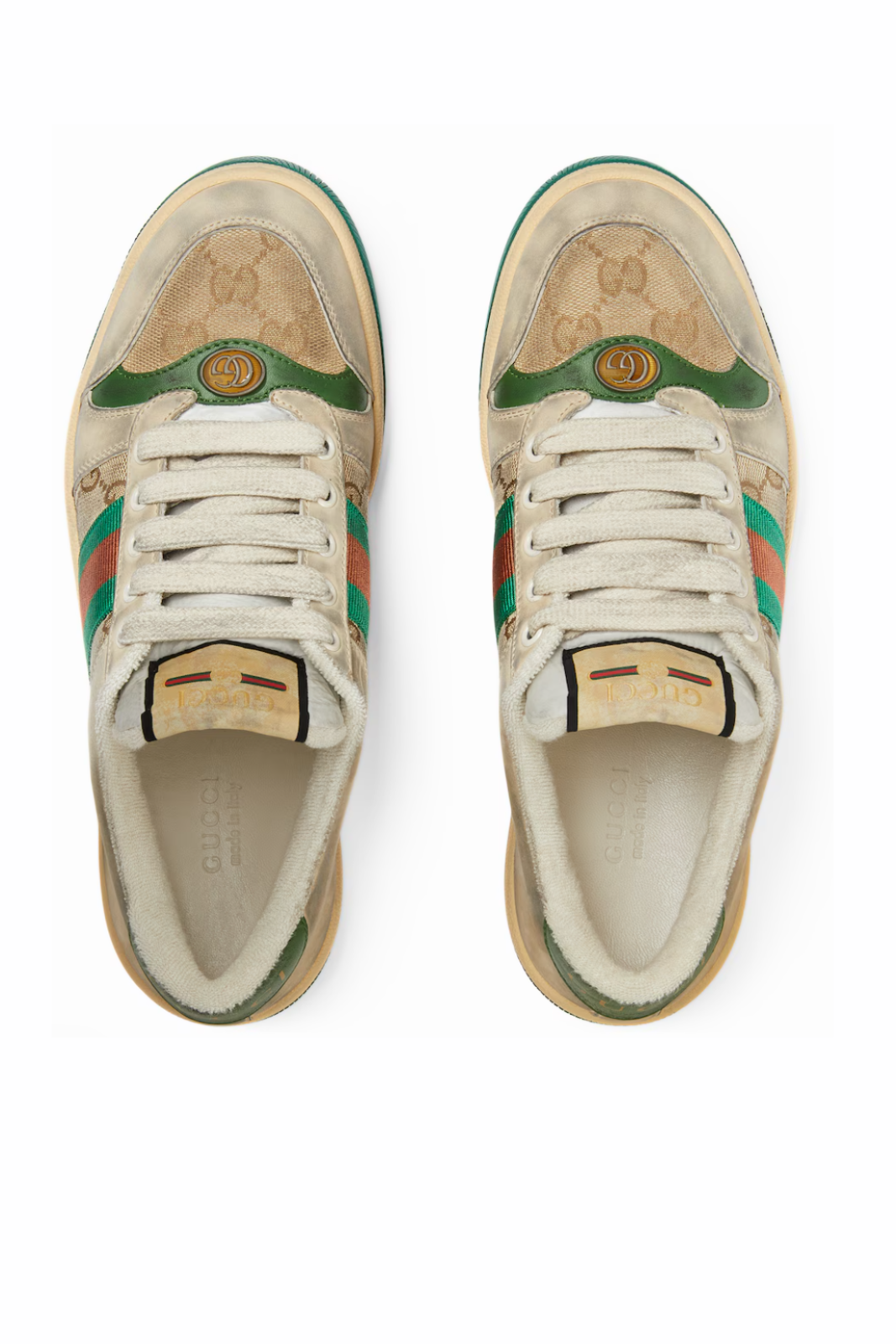 Gucci Screener GG Butter leather with beige/dark brown