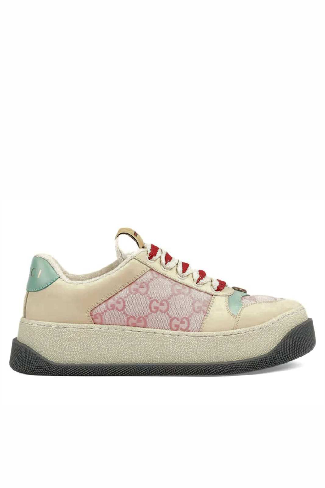 Gucci Screener GG leather-trimmed canvas sneakers