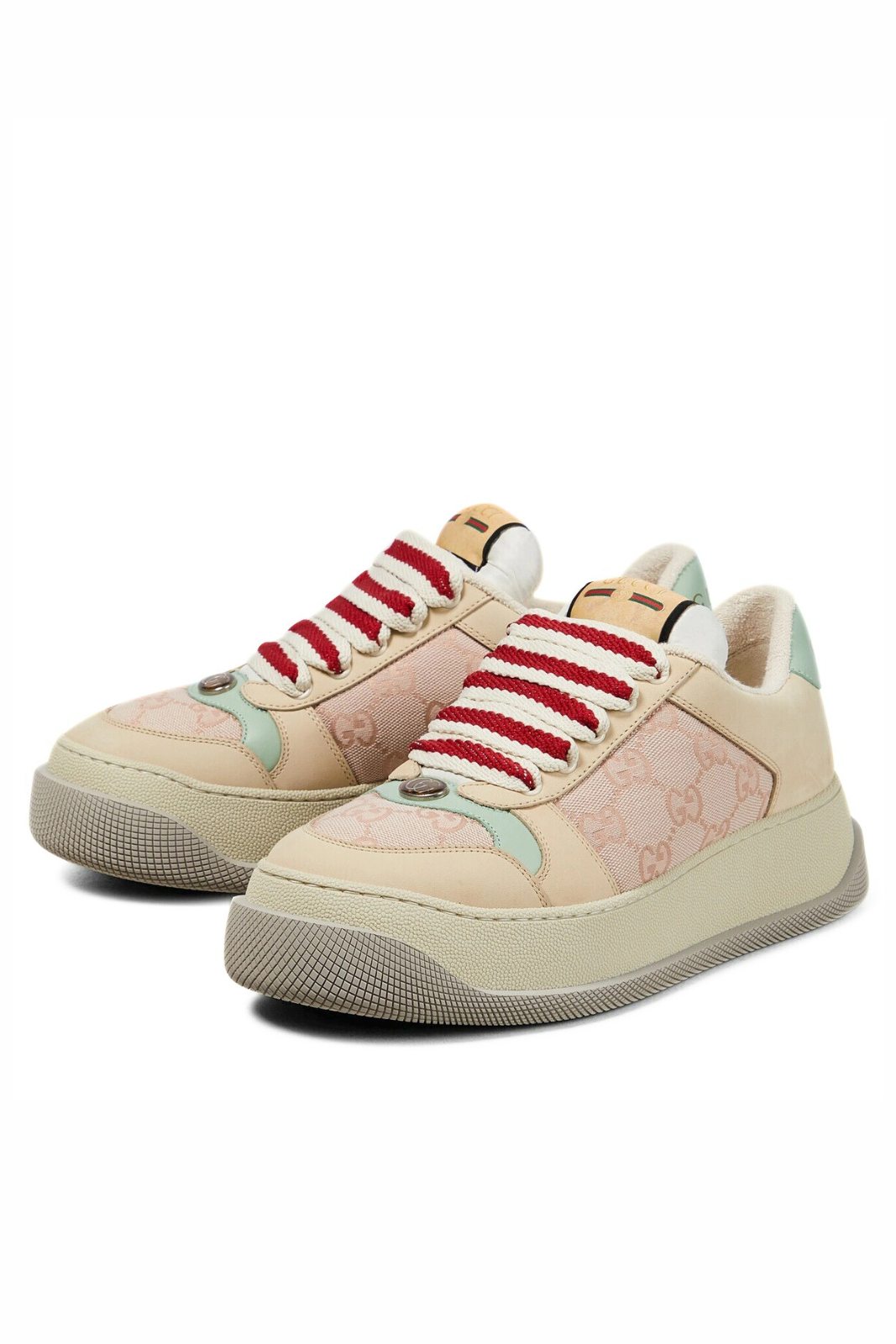 Gucci Screener GG leather-trimmed canvas sneakers