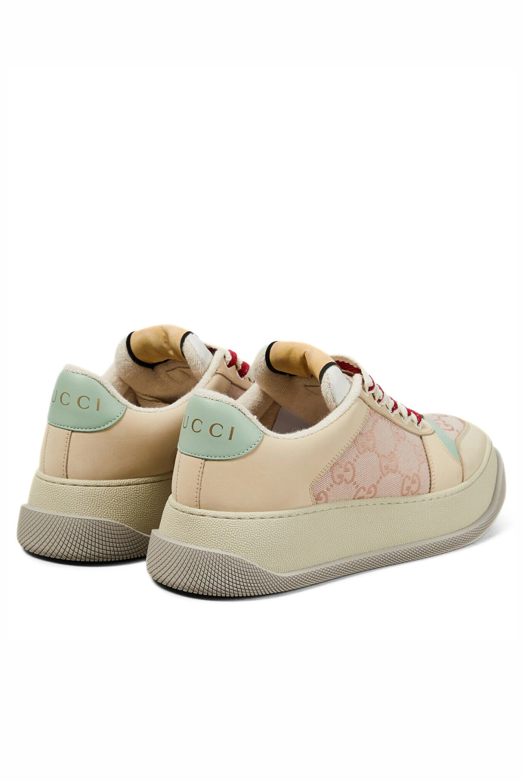 Gucci Screener GG leather-trimmed canvas sneakers